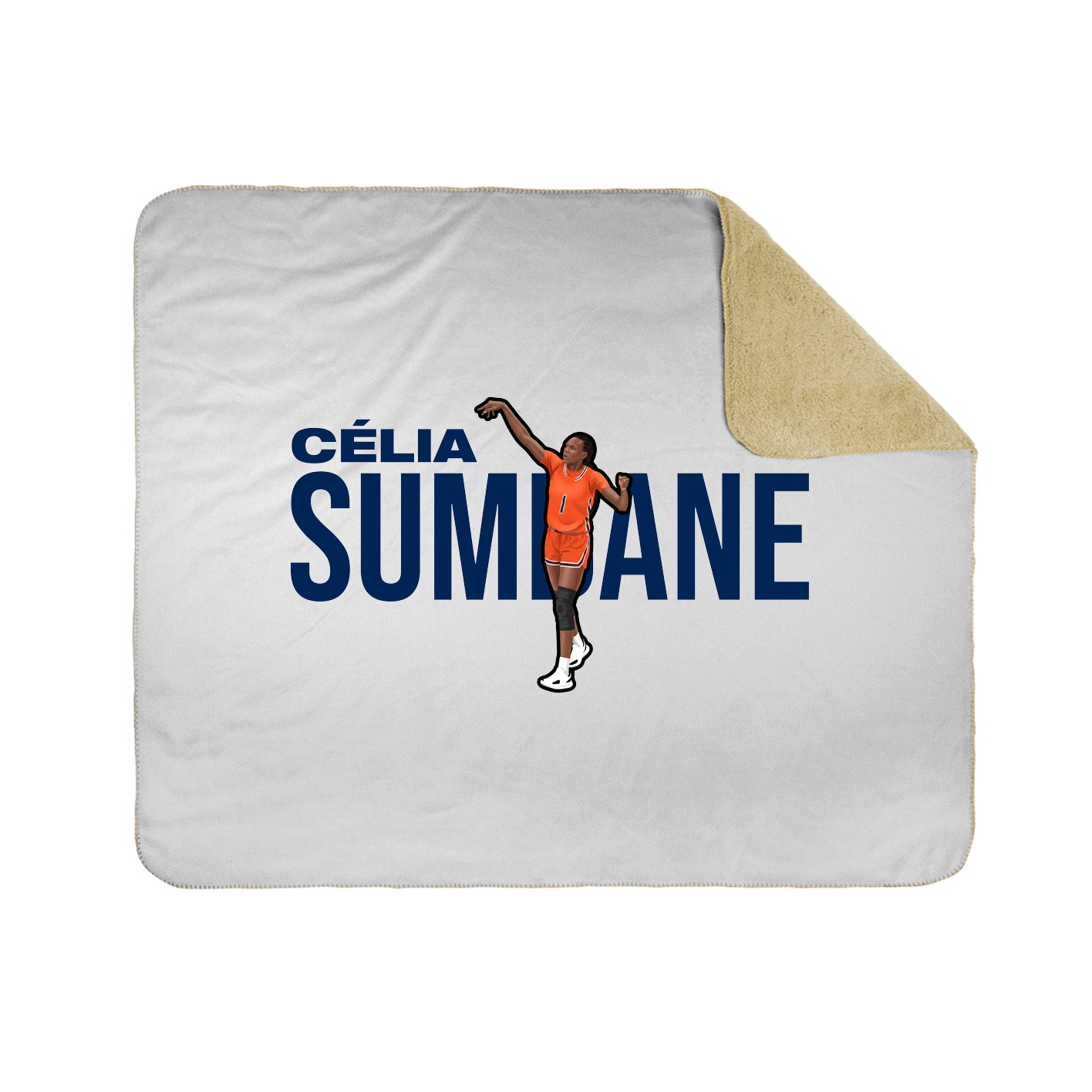 Throw Blanket — Player Name in White