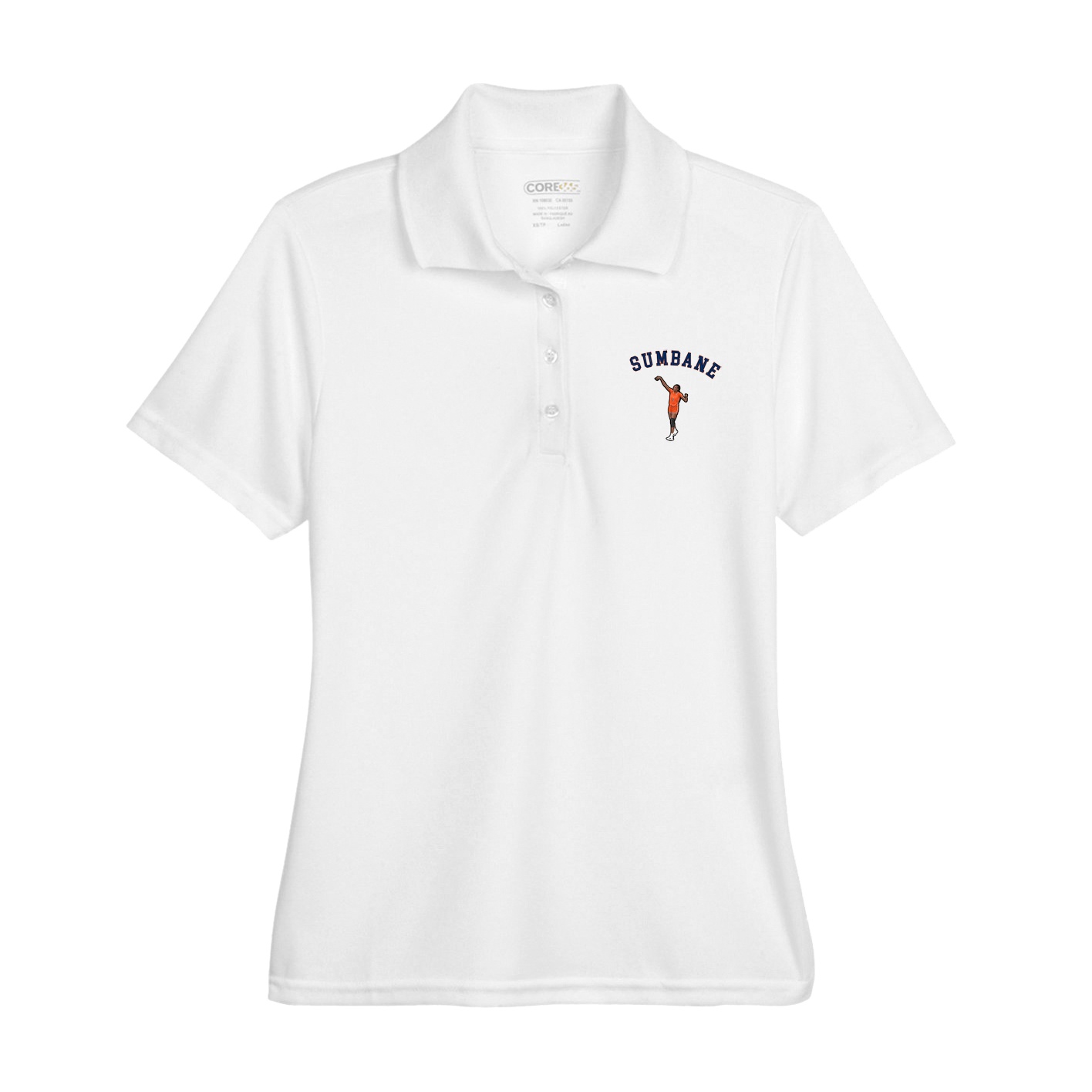 Womens Performance Polo — Shirsey Arch in White