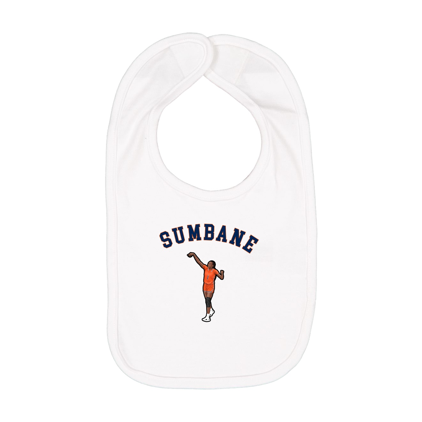 Infant Bib — Shirsey Arch in White