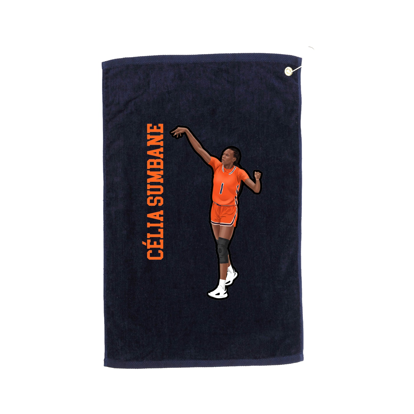 Golf Towel — Name Vertical in Navy