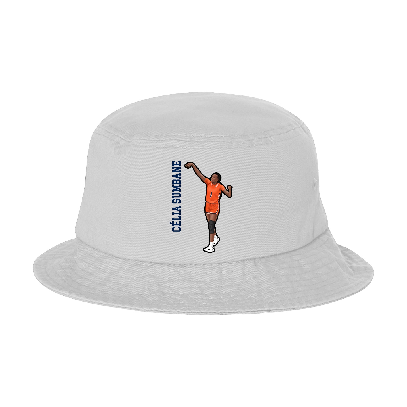 Bucket Cap — Name Vertical in White