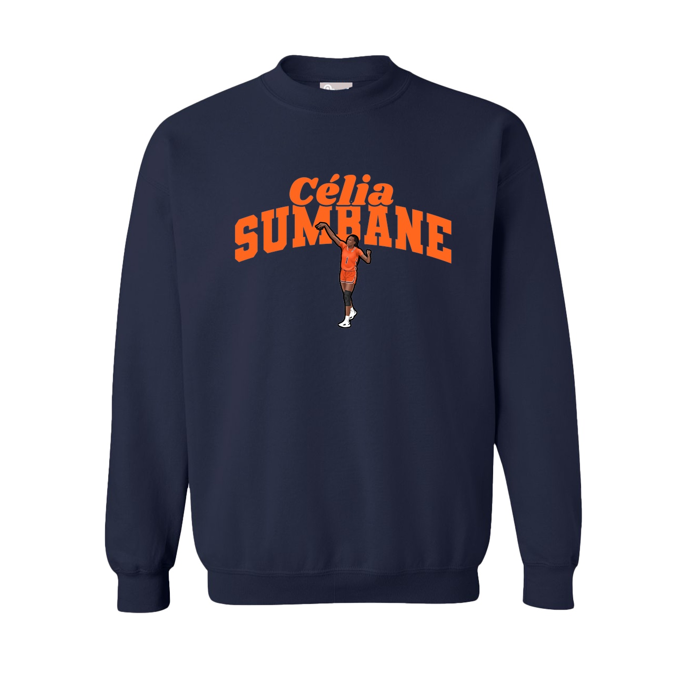 Fleece Crew — Signature Arch in Navy
