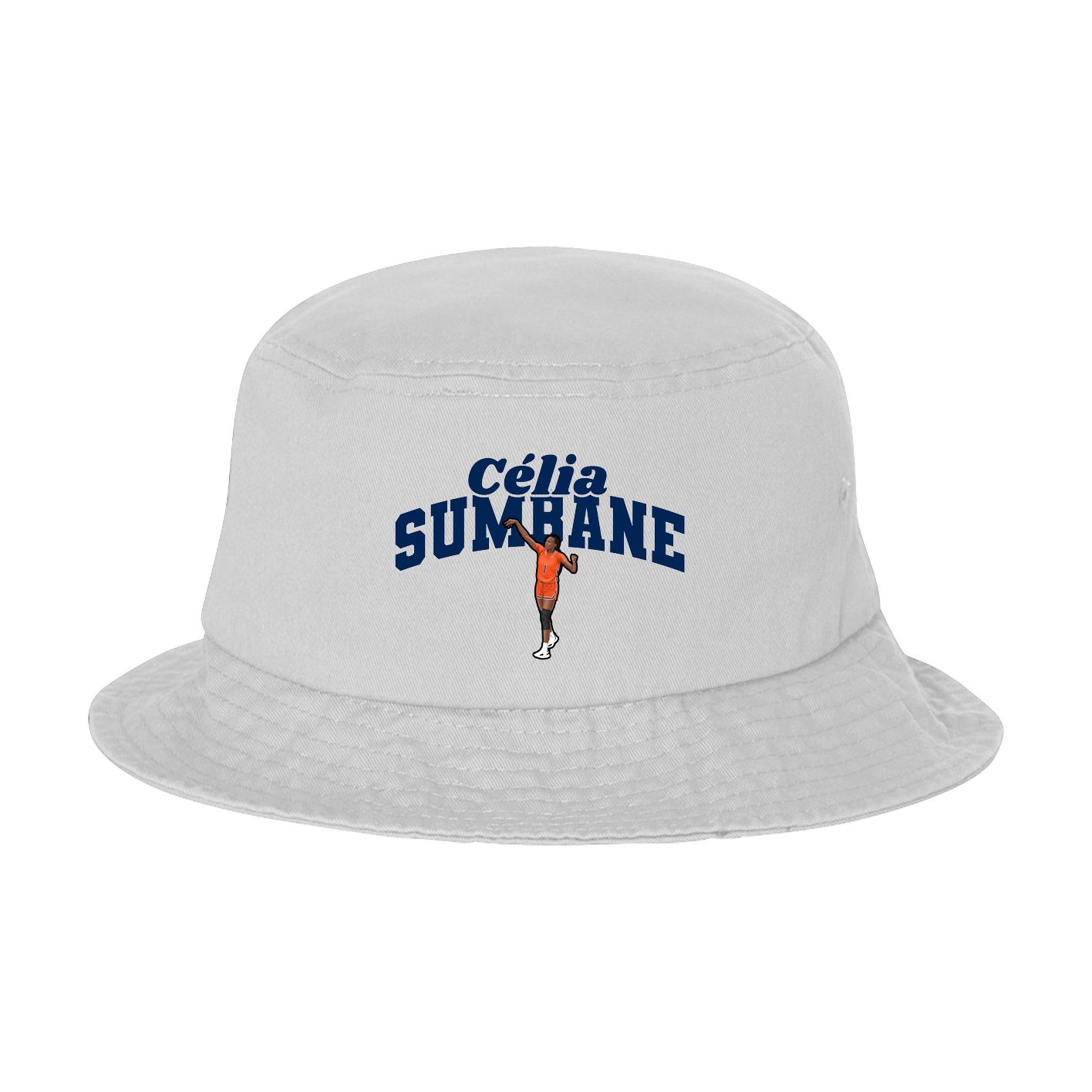Bucket Cap — Signature Arch in White