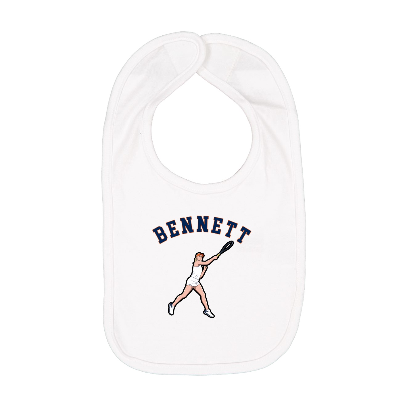 Infant Bib — Shirsey Arch in White