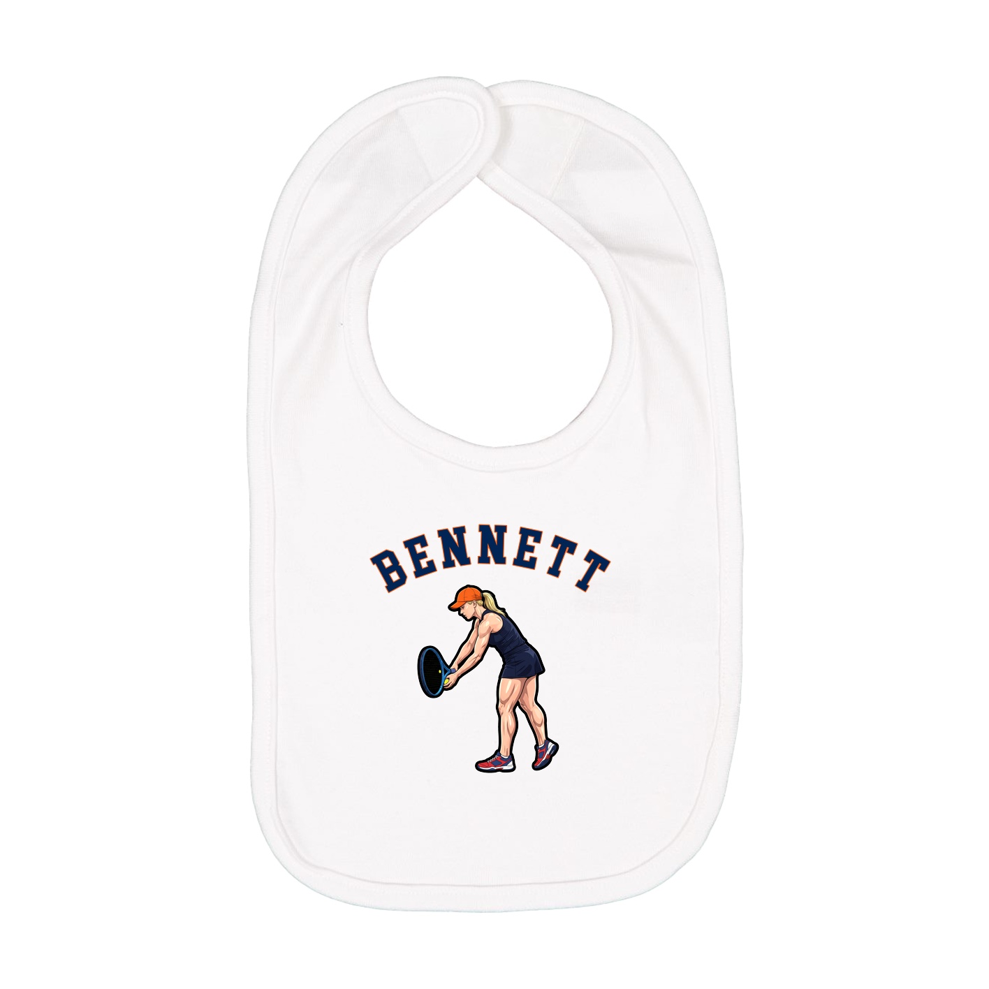 Infant Bib — Shirsey Arch in White