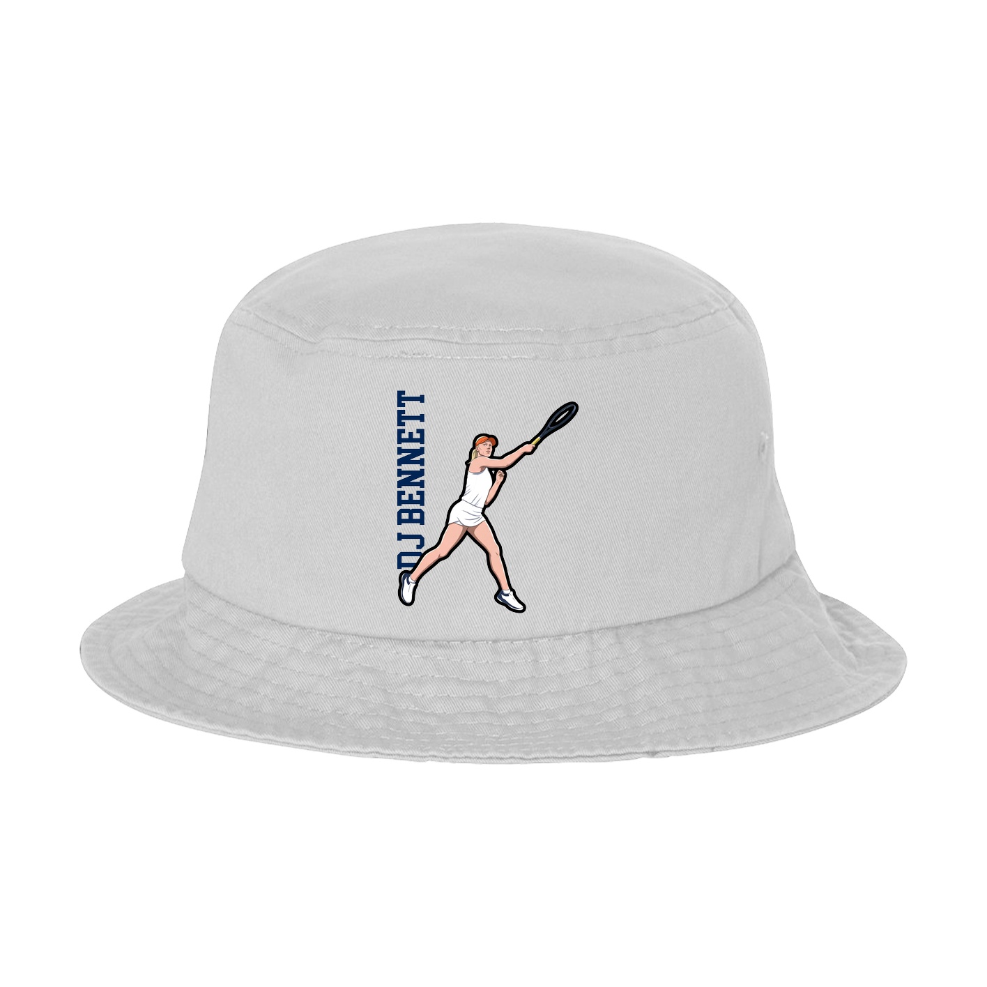 Bucket Cap — Name Vertical in White