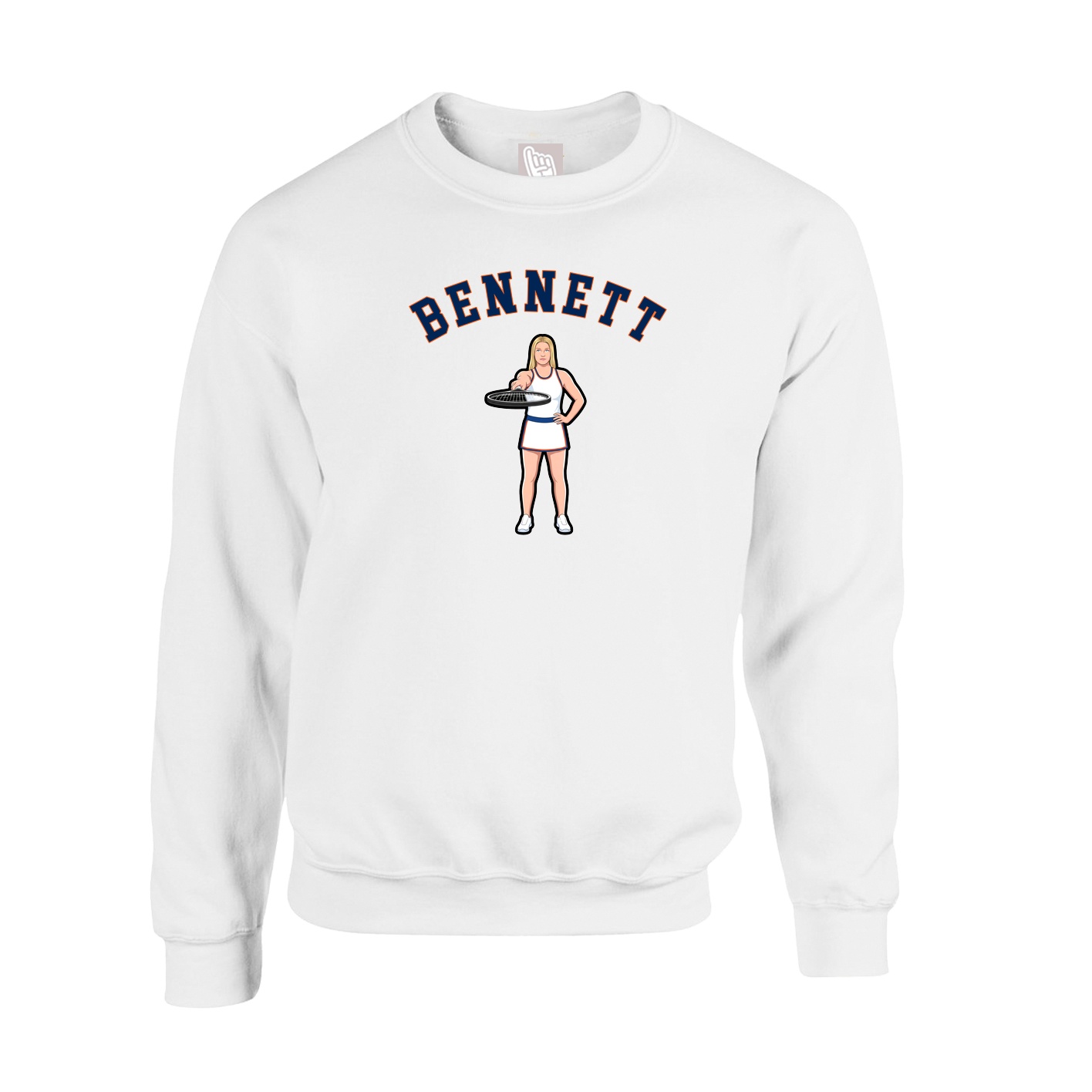 Fleece Crew — Shirsey Arch in White