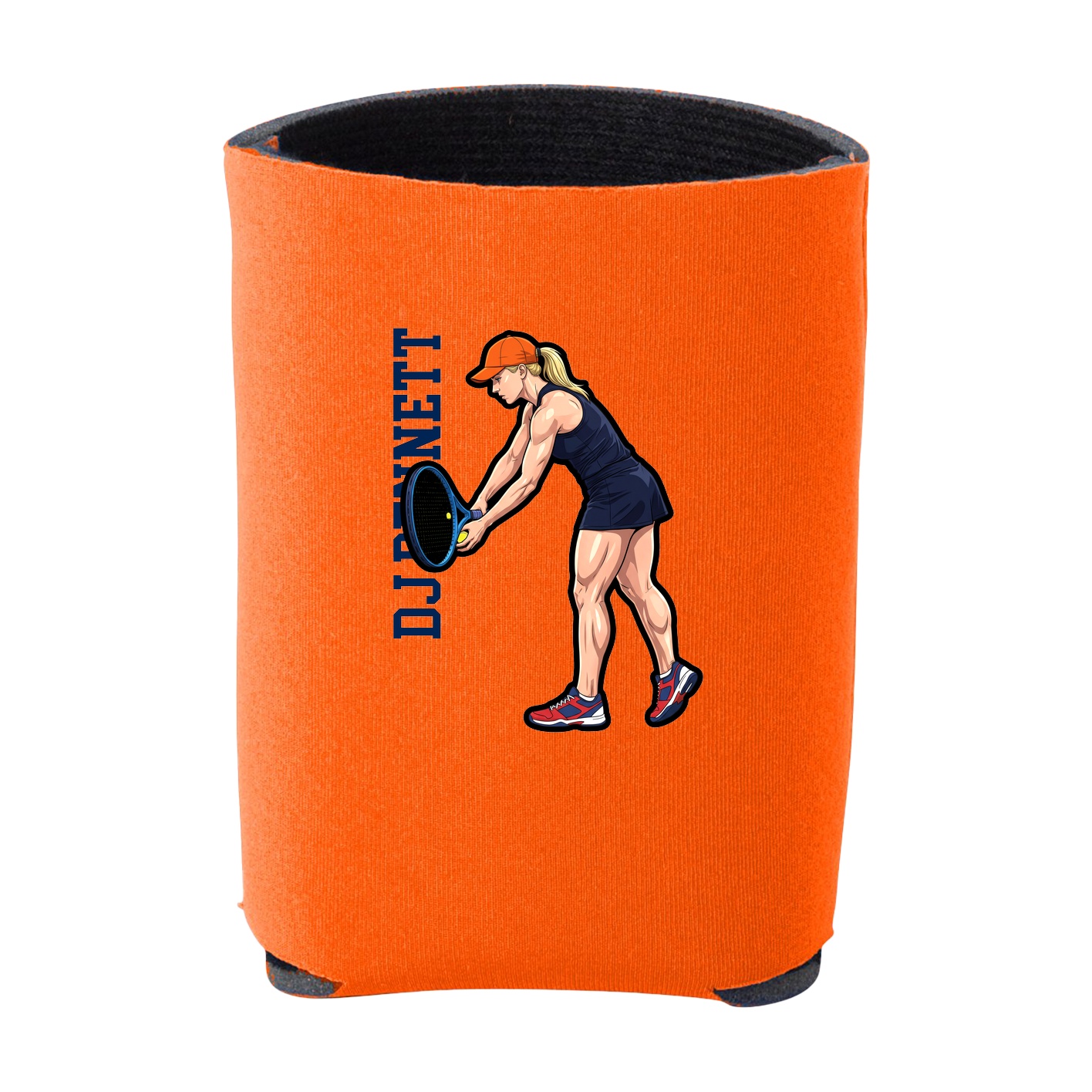 Can Holder — Name Vertical in Orange