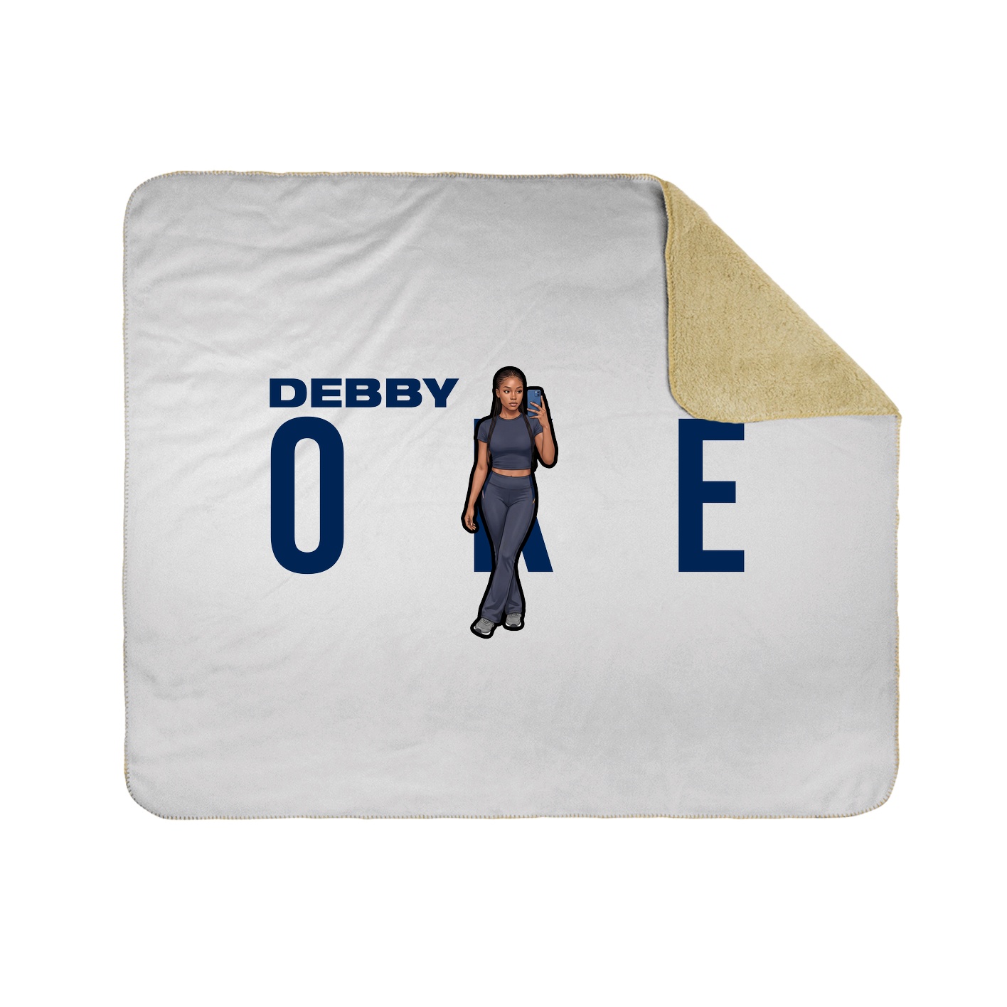 Throw Blanket — Player Name in White