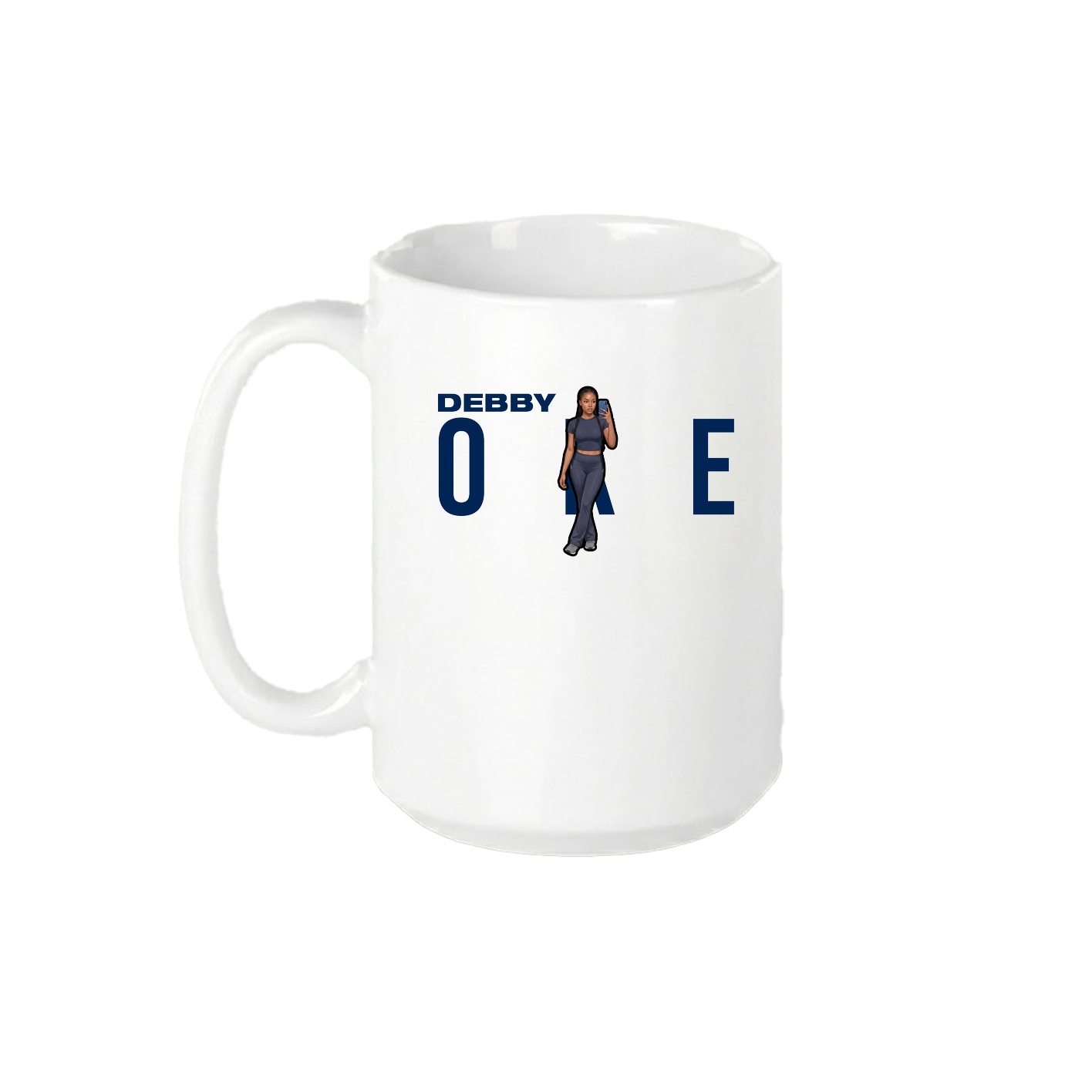 15oz Coffee Mug — Player Name in White
