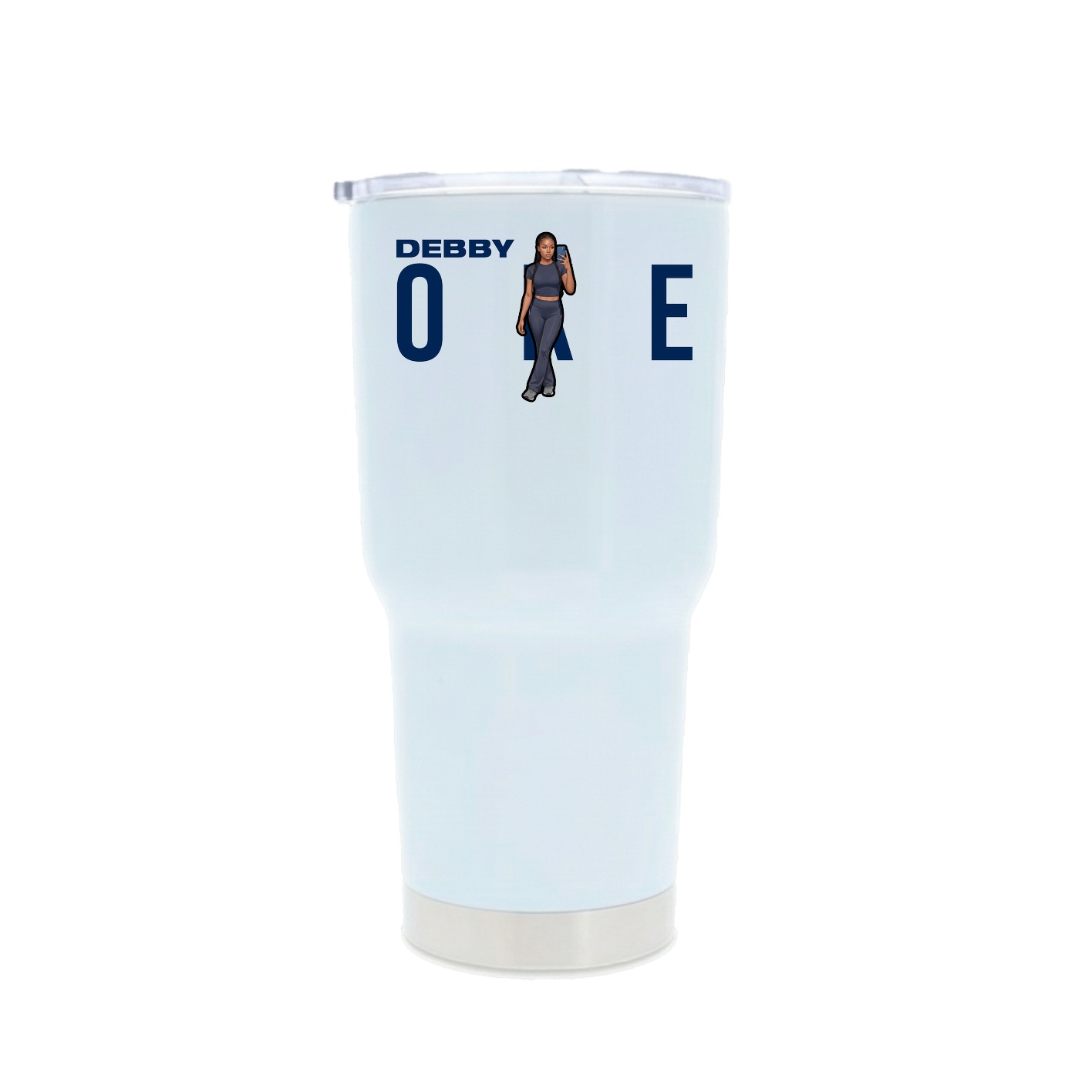 30oz Stainless Steel Tumbler — Player Name in White