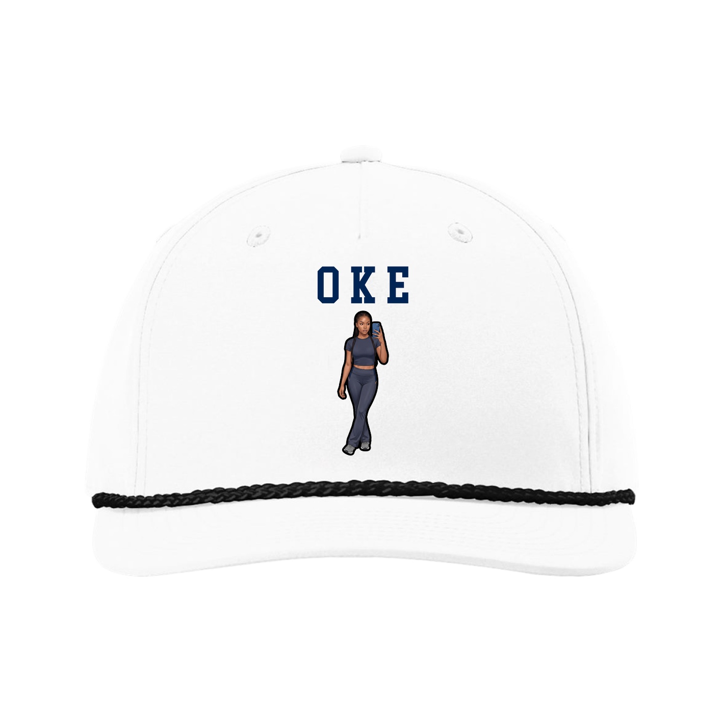 Five-Panel Classic Rope Cap — Shirsey in White