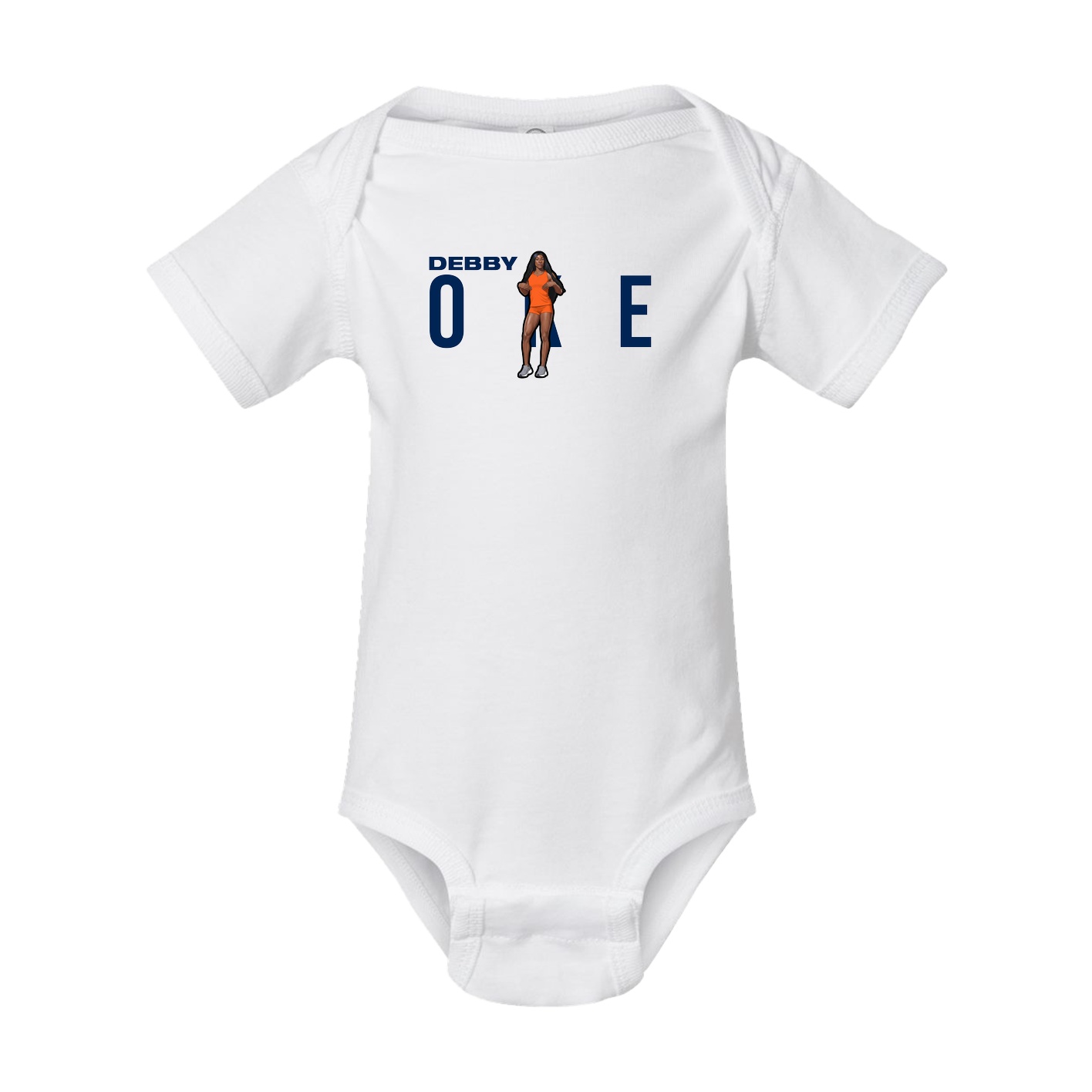 Baby Onesie — Player Name in White