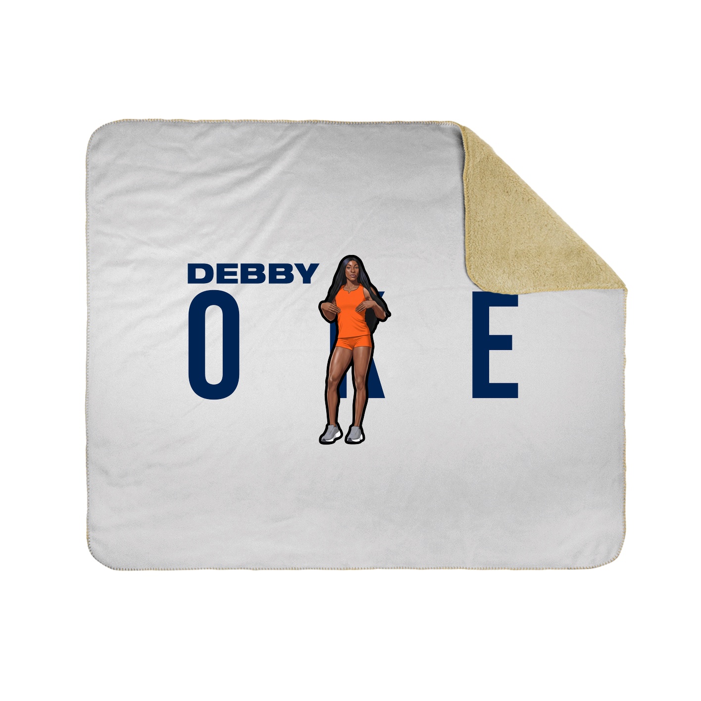 Throw Blanket — Player Name in White