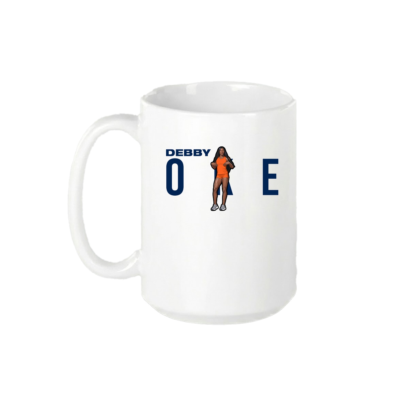 15oz Coffee Mug — Player Name in White