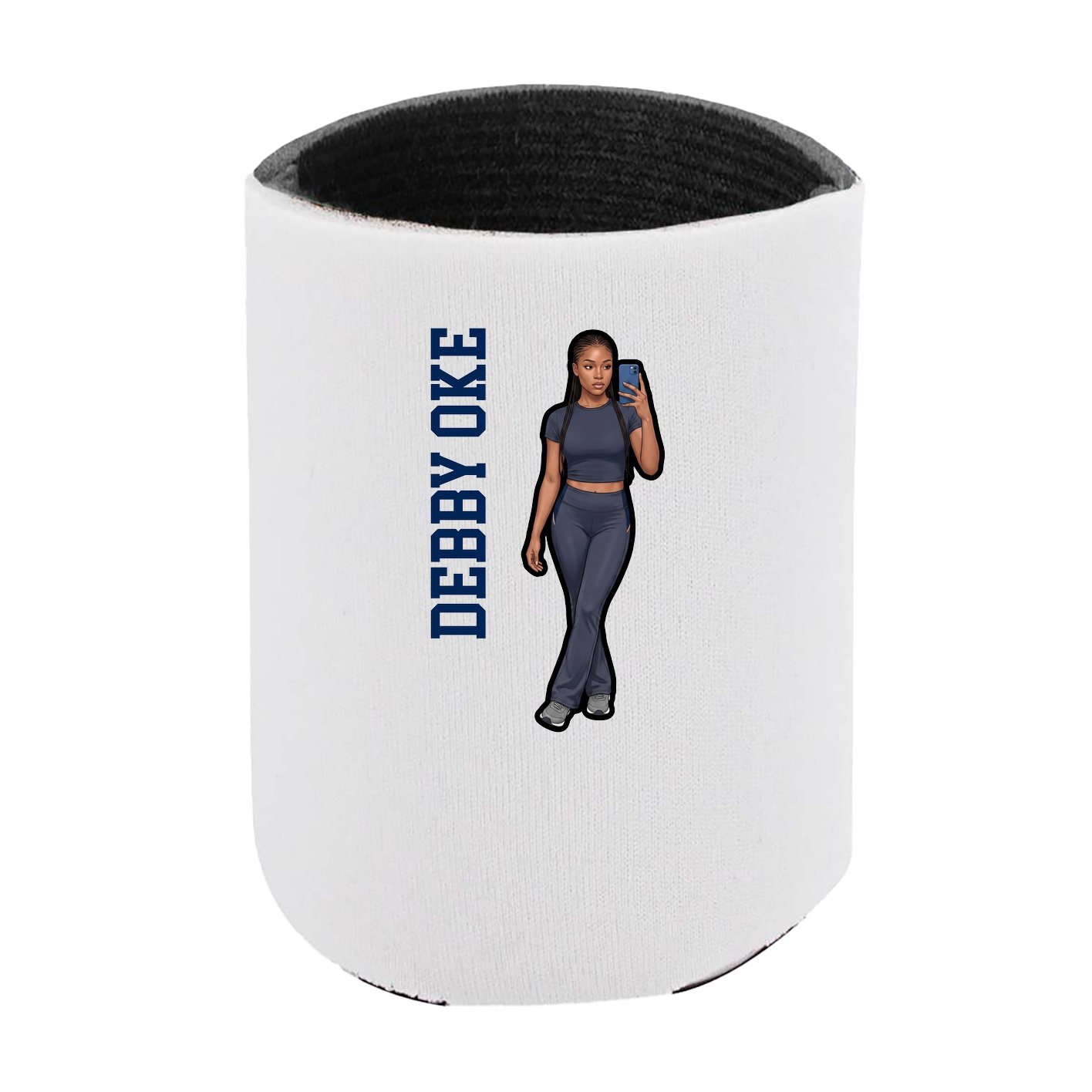 Can Holder — Name Vertical in White