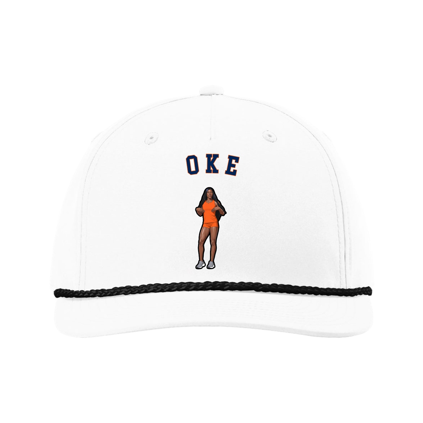 Five-Panel Classic Rope Cap — Shirsey Arch in White