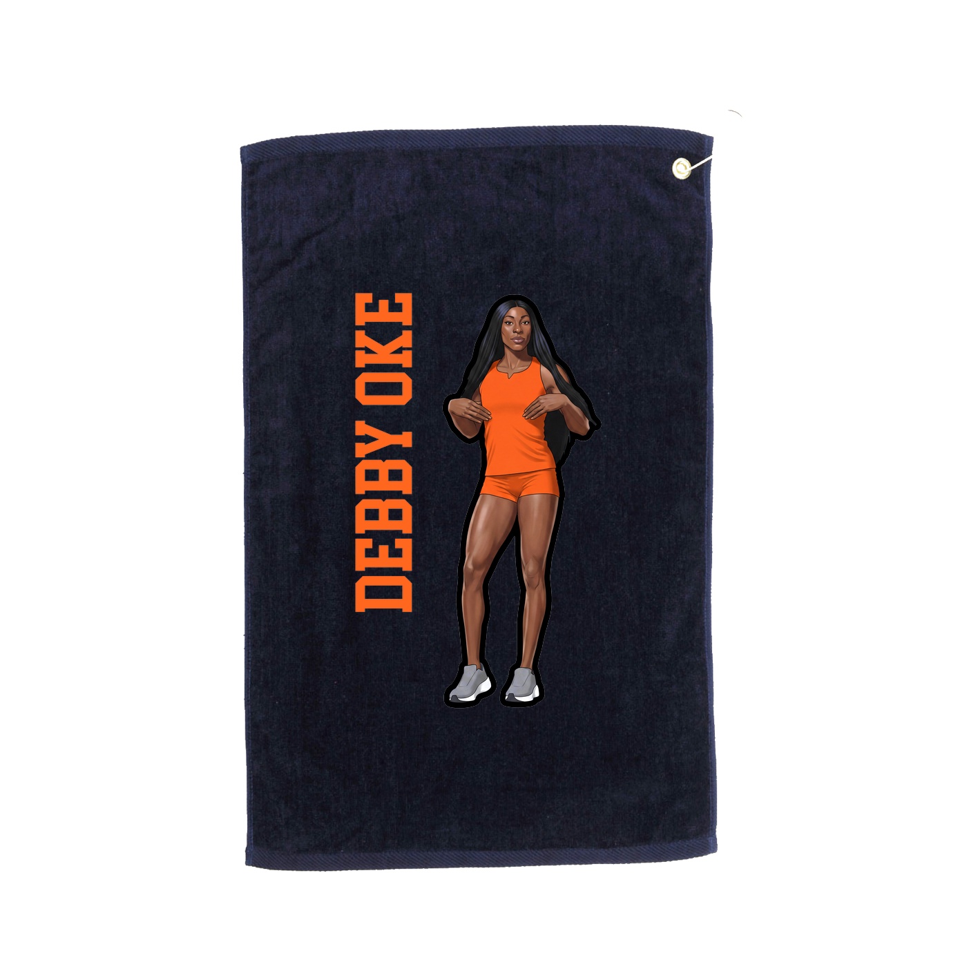 Golf Towel — Name Vertical in Navy