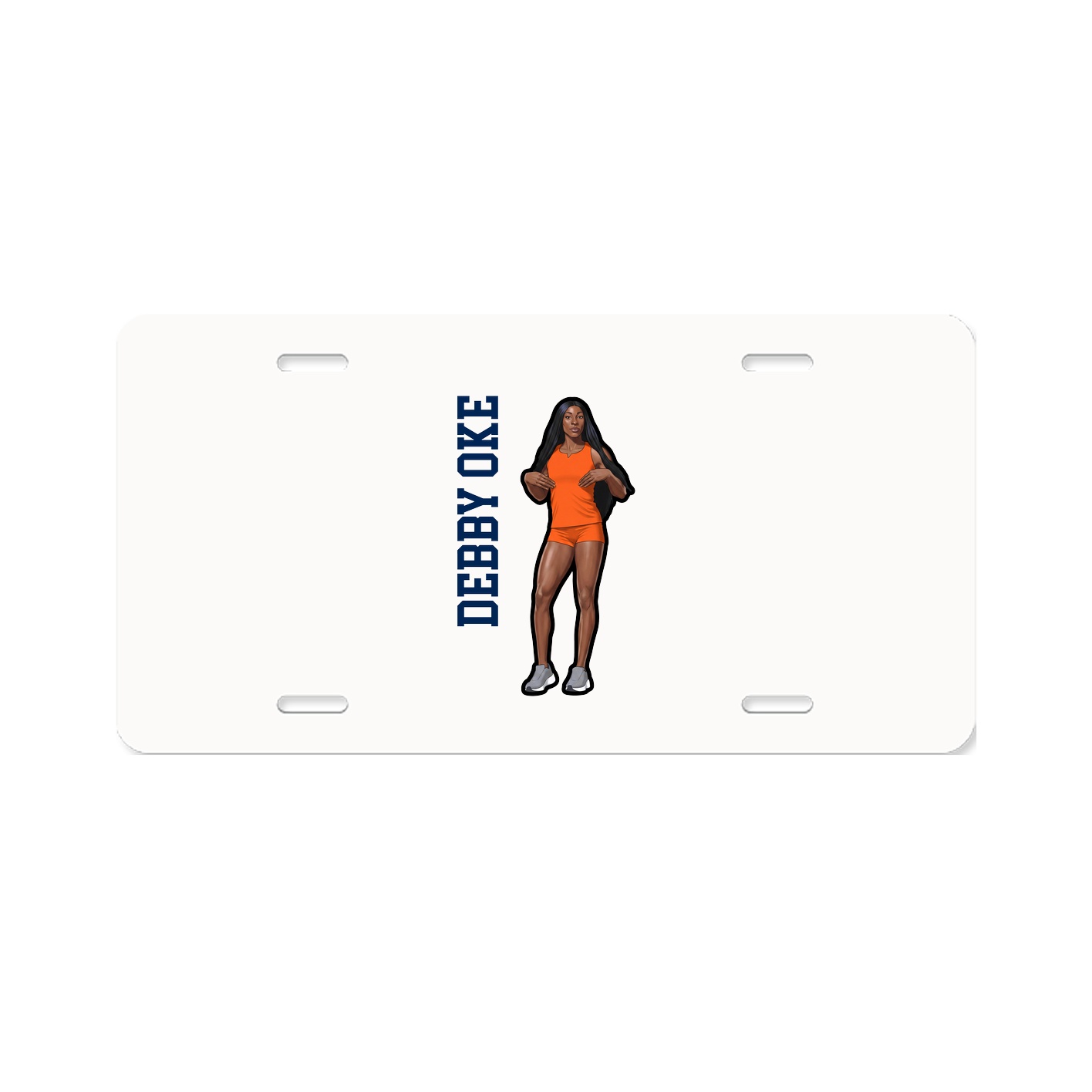 License Plate — Name Vertical in Classic