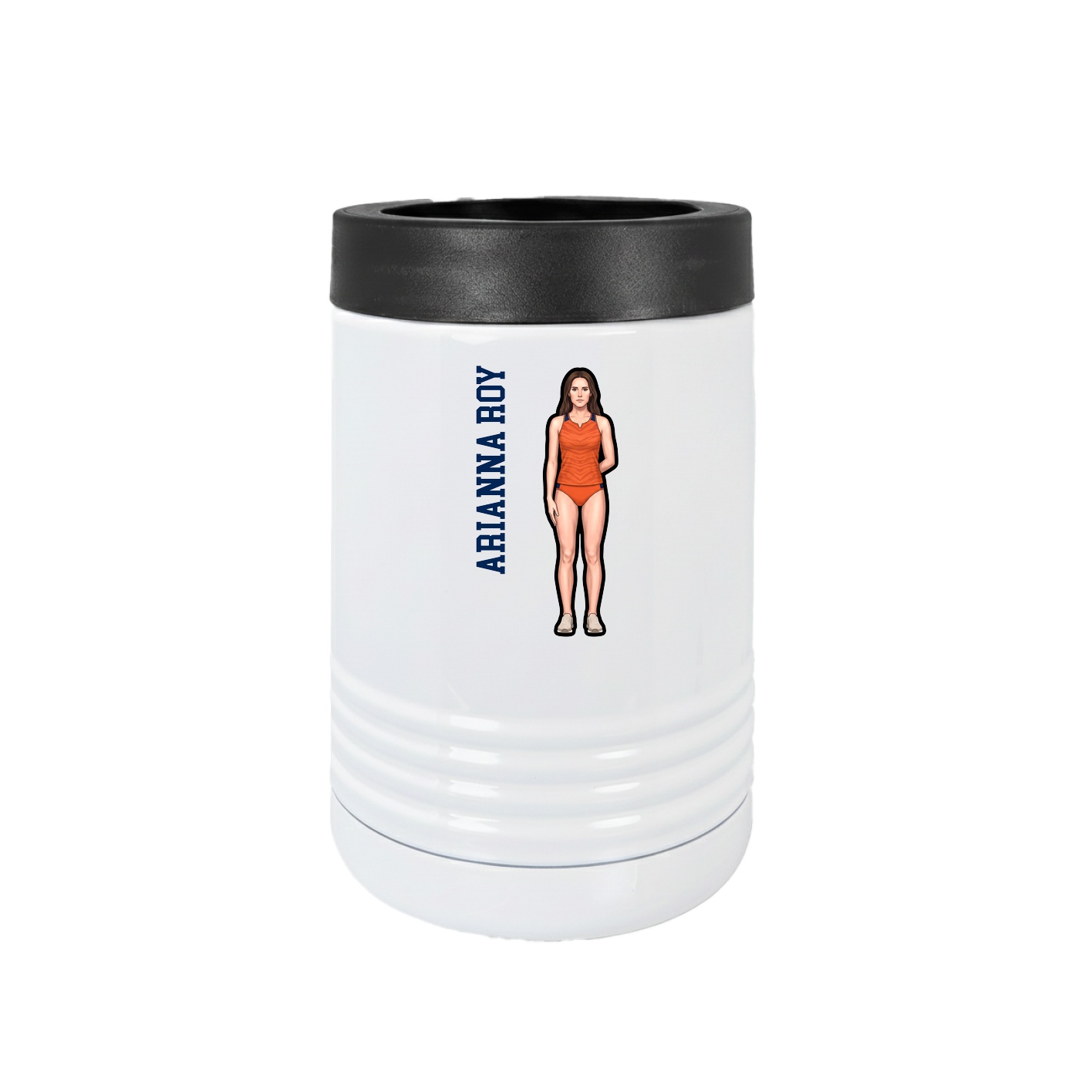 Beverage Holder — Name Vertical in White