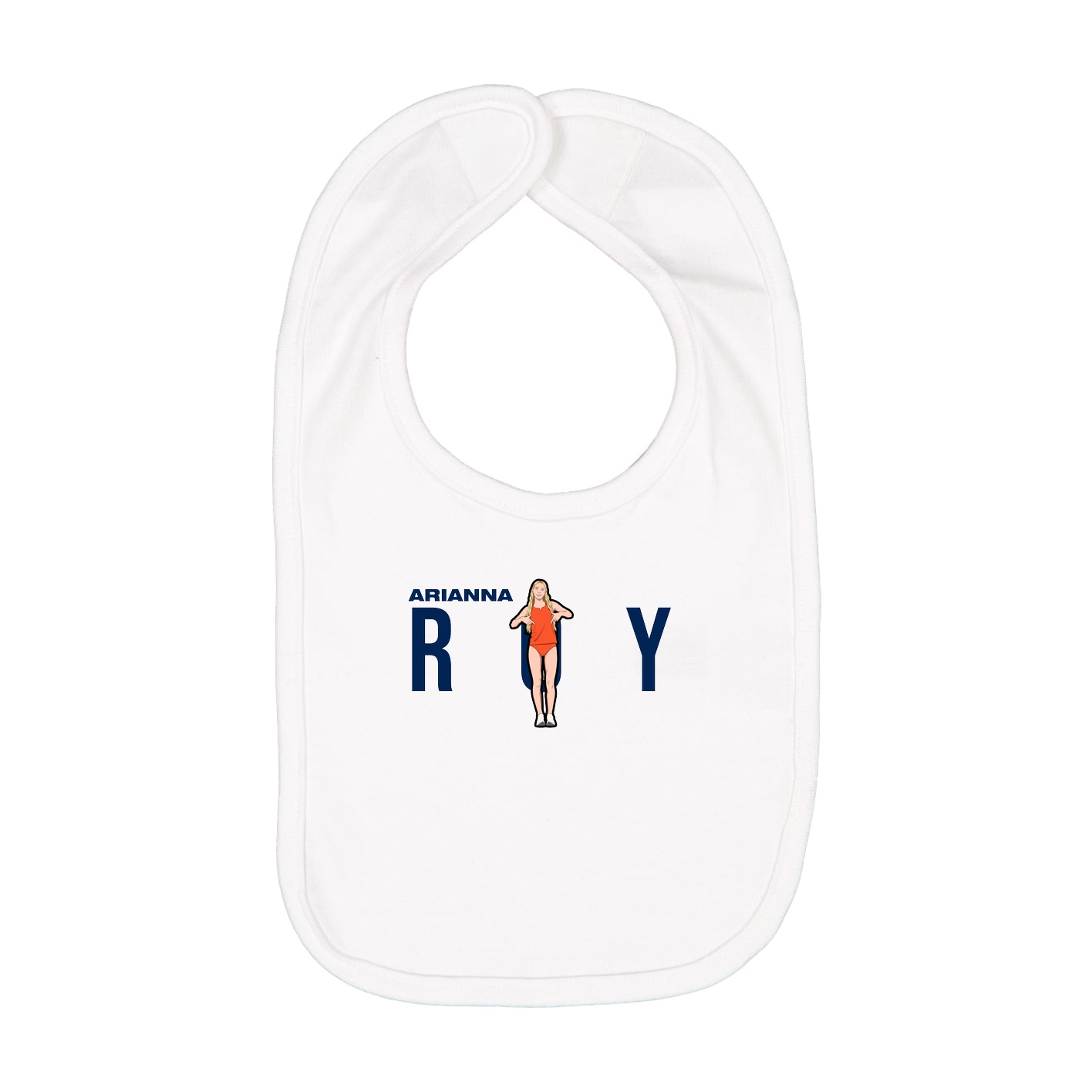 Infant Bib — Player Name in White
