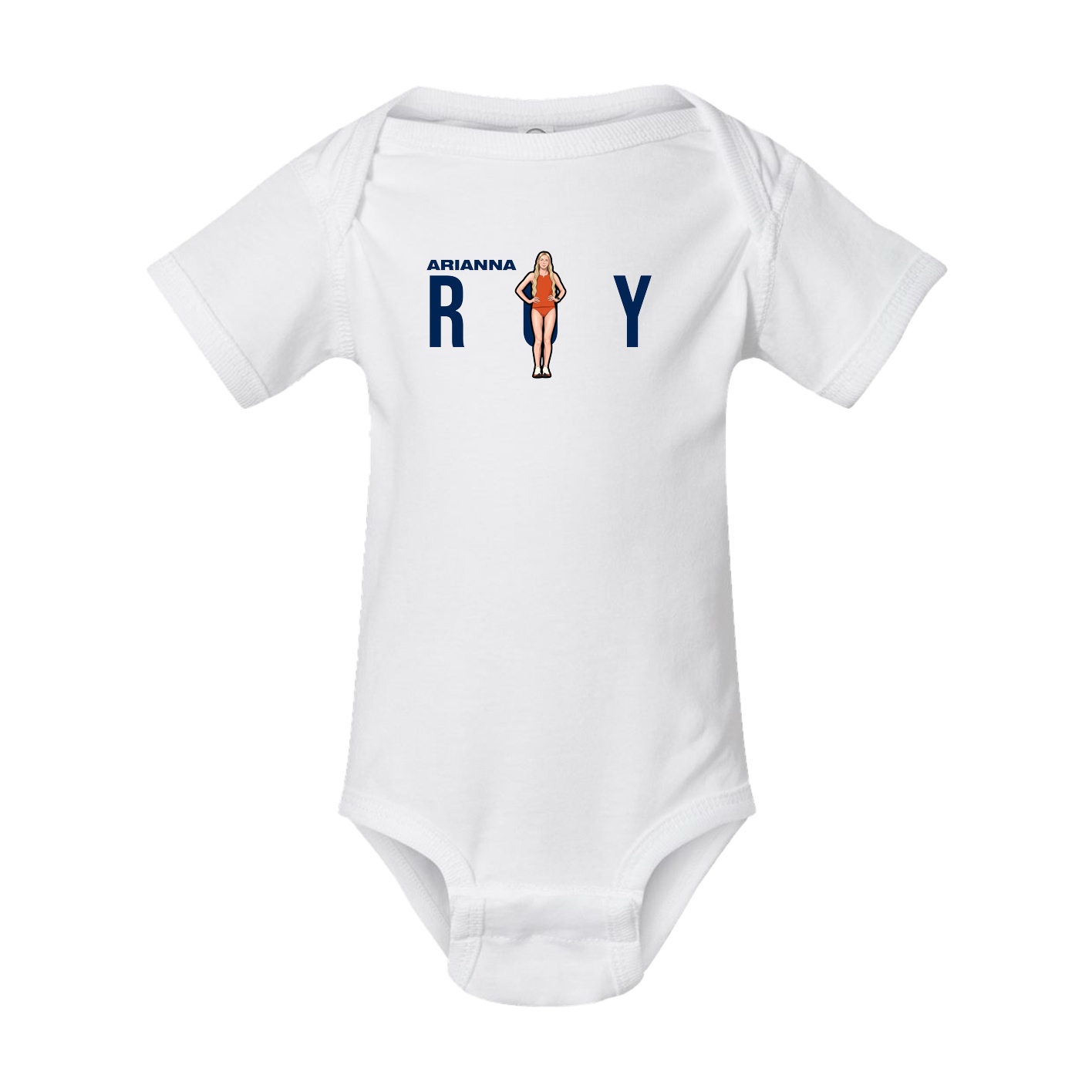Baby Onesie — Player Name in White