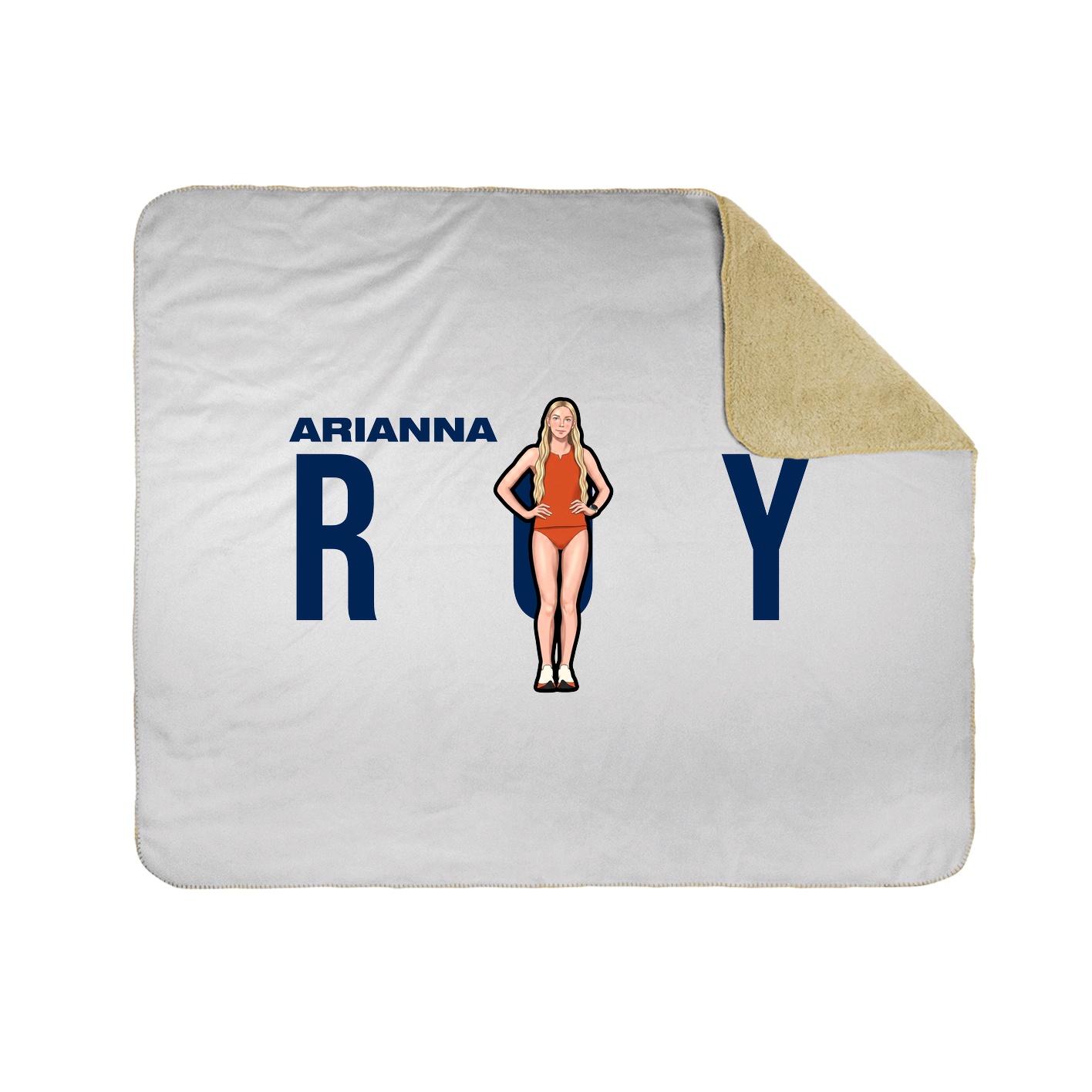 Throw Blanket — Player Name in White