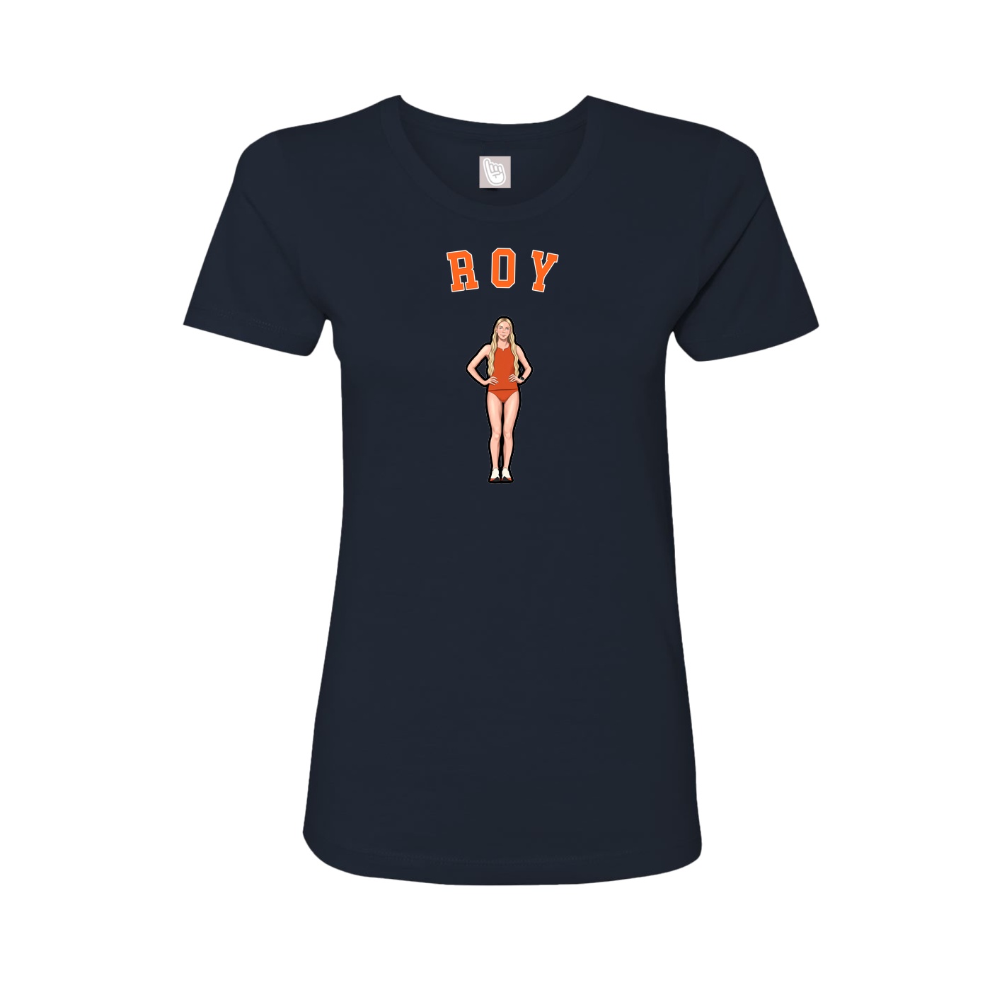 Fitted Women's Tee — Shirsey Arch in Navy