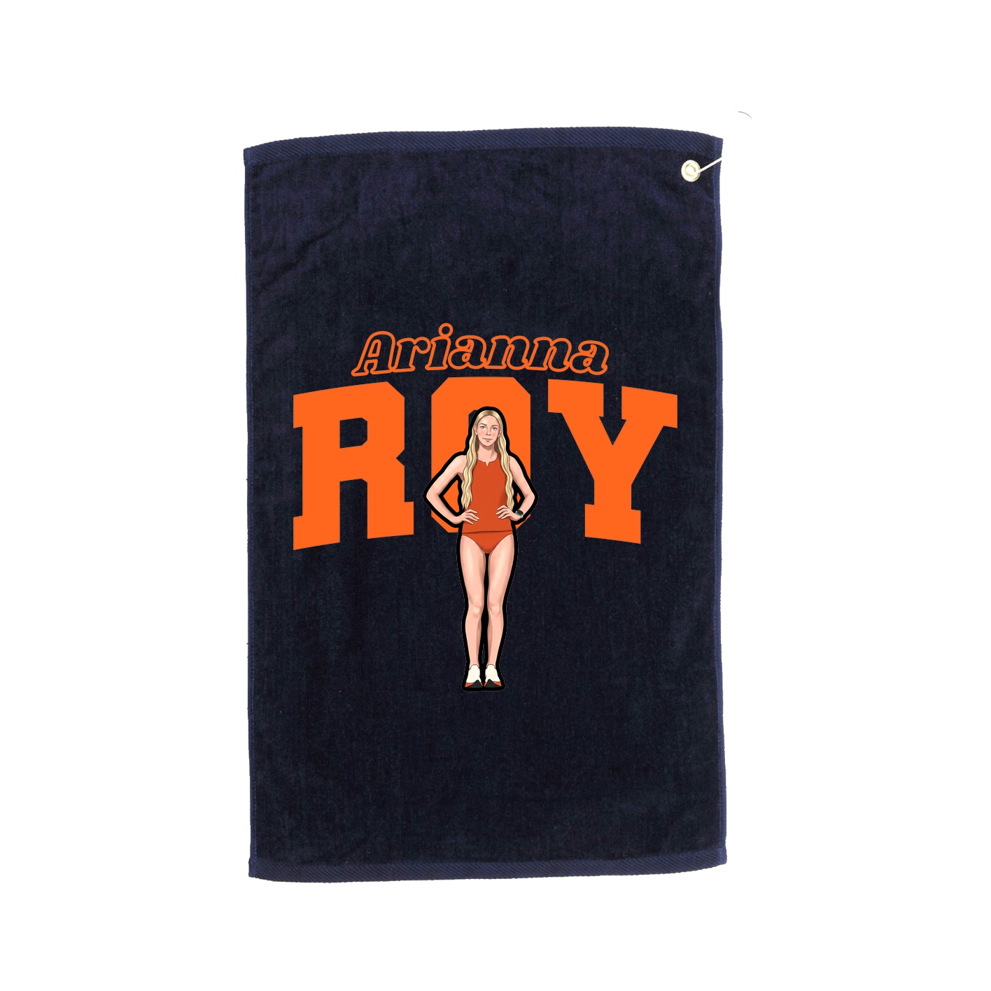 Golf Towel — Name Arch in Navy