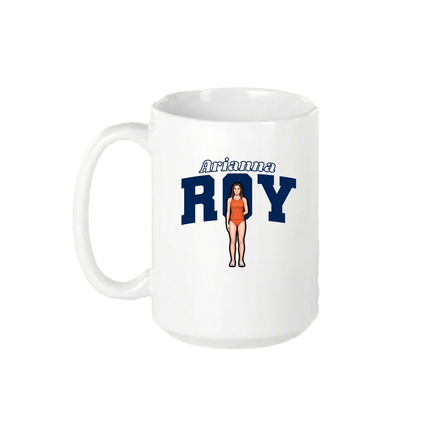 15oz Coffee Mug — Name Arch in White