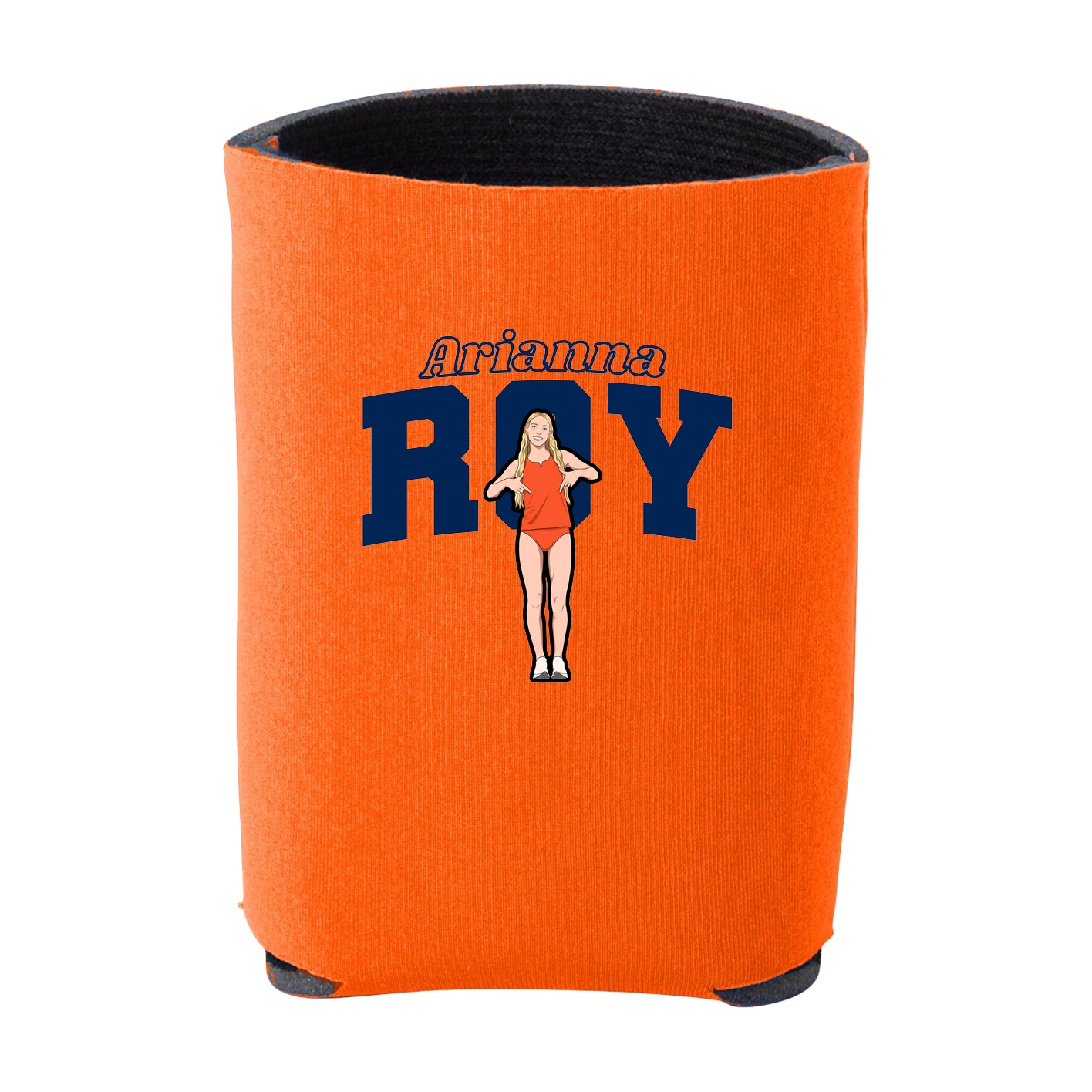 Can Holder — Name Arch in Orange