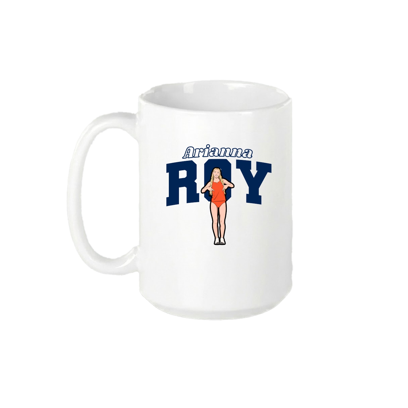 15oz Coffee Mug — Name Arch in White