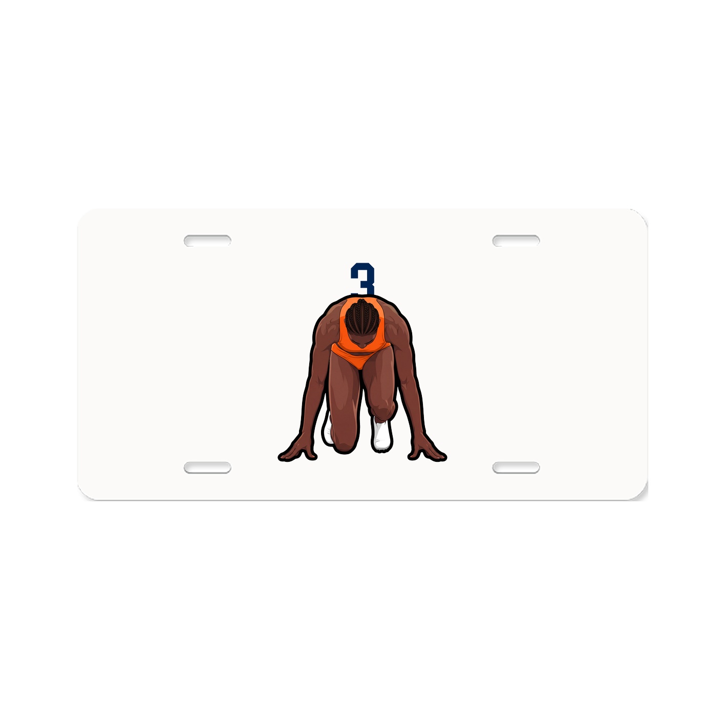 License Plate — Number Top in Classic