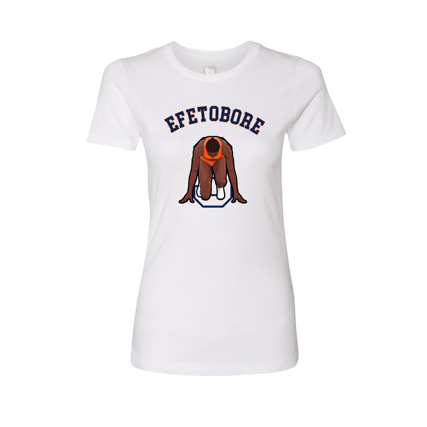 Fitted Women's Tee — Shirsey Arch in White