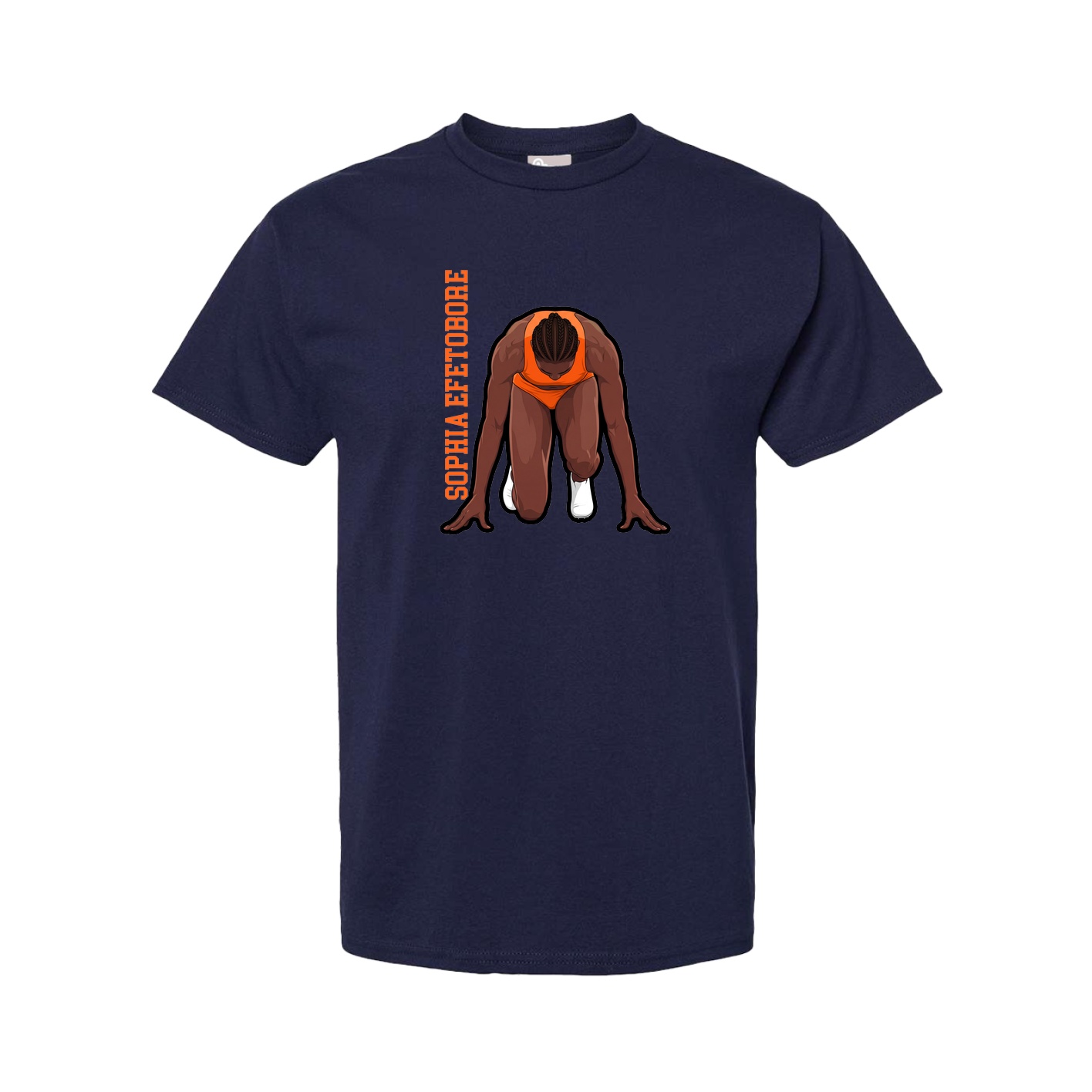 Tee — Name Vertical in Navy