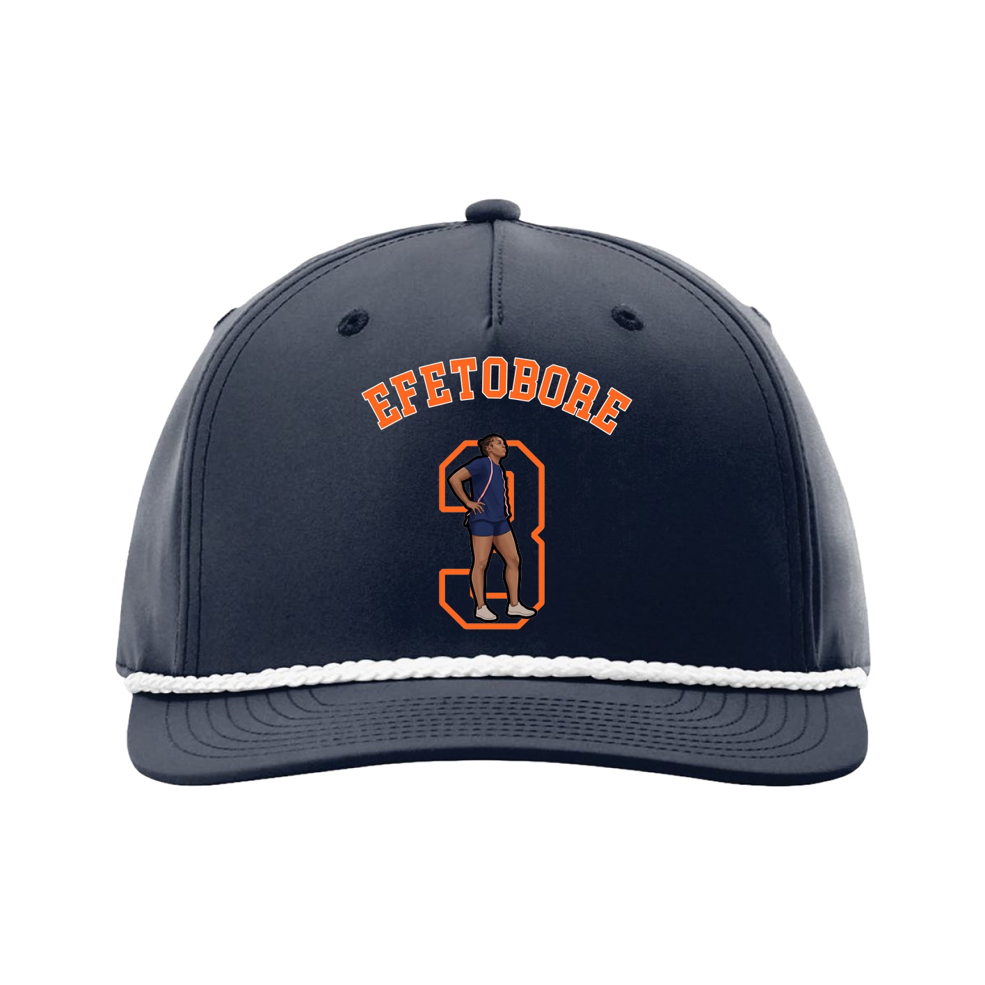 Five-Panel Classic Rope Cap — Shirsey Arch in Navy