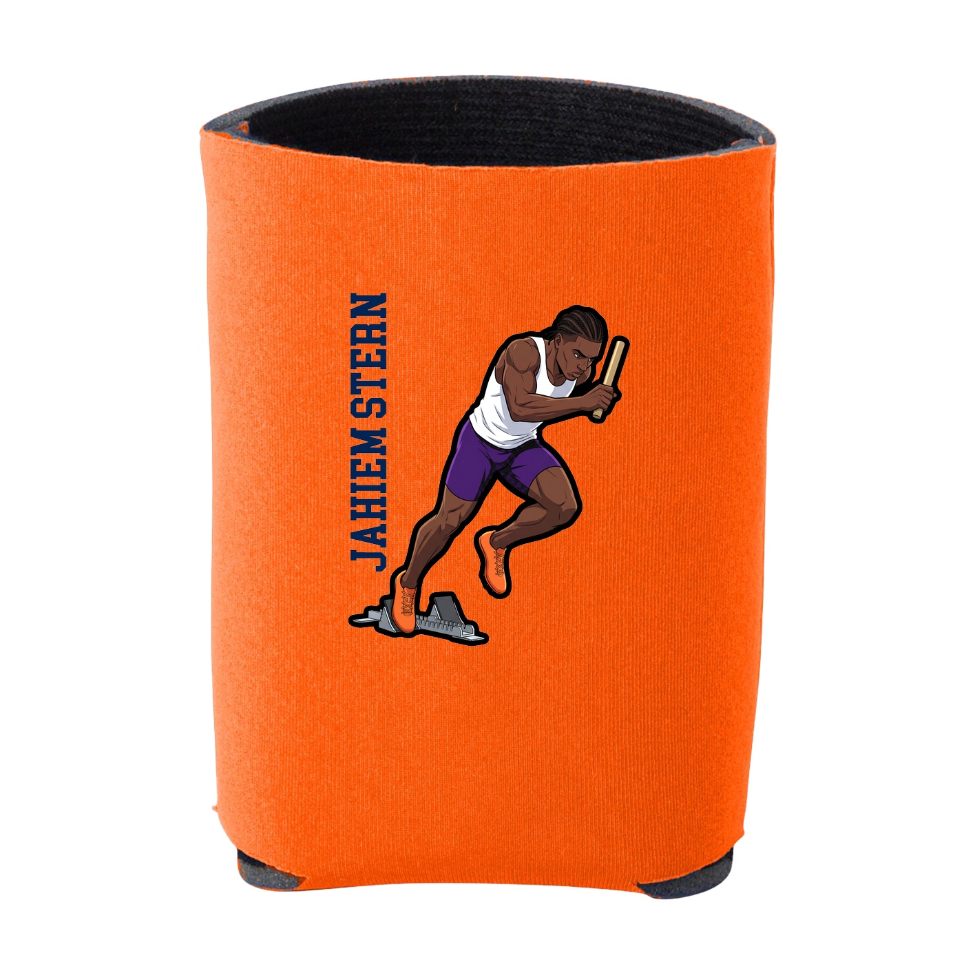 Can Holder — Name Vertical in Orange