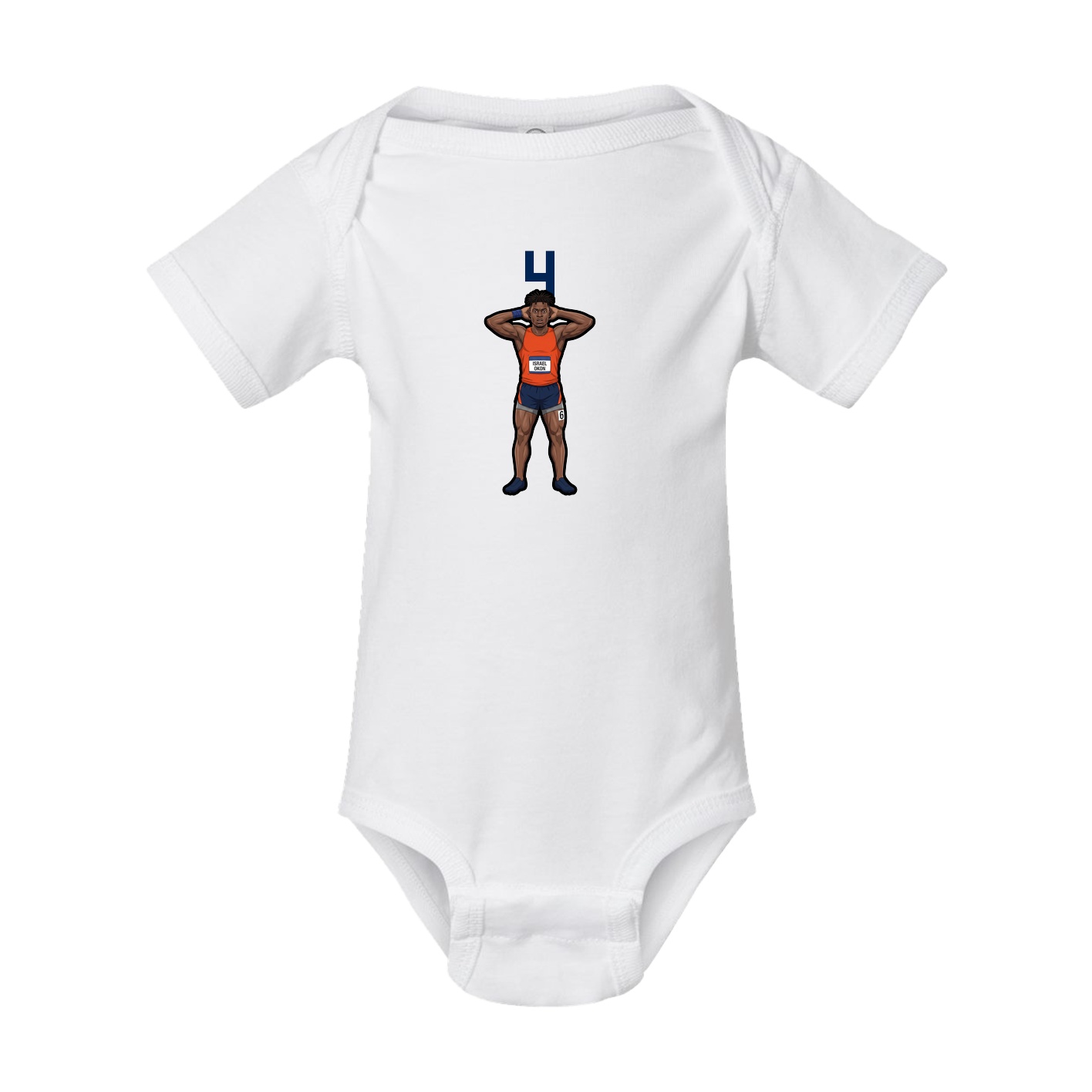 Baby Onesie — Number Top in White
