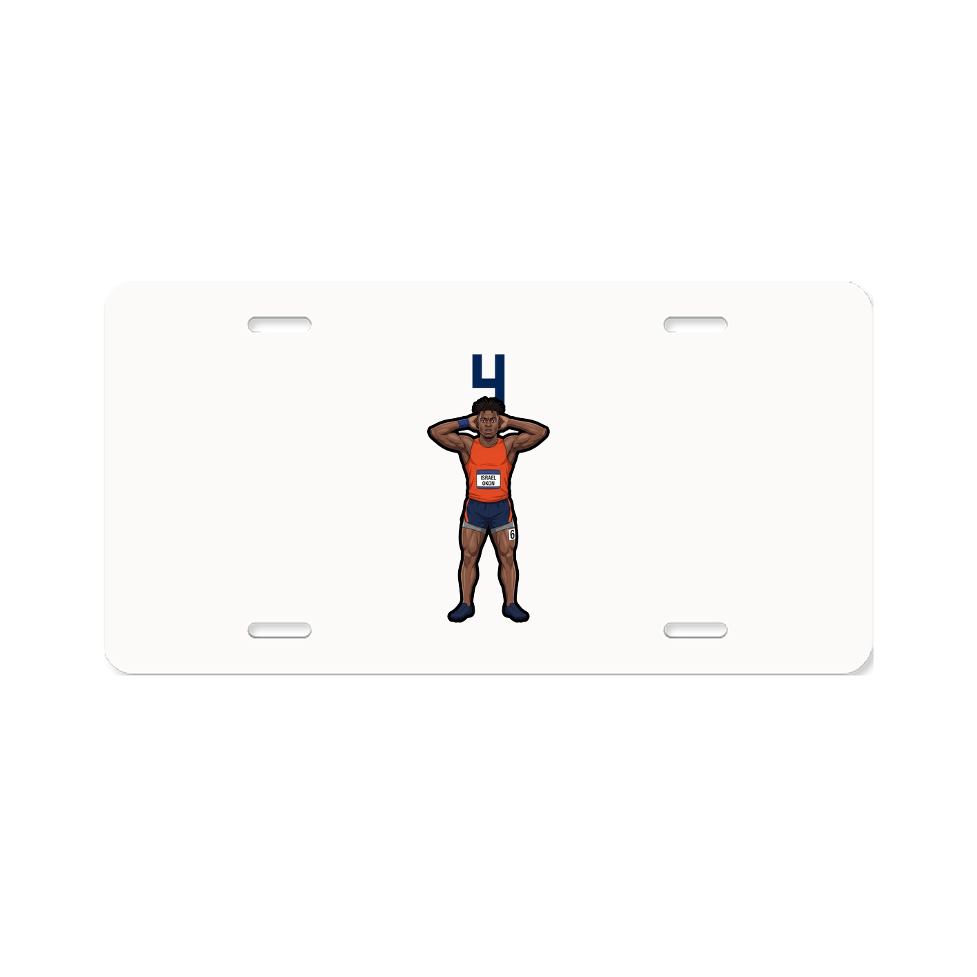 License Plate — Number Top in Classic