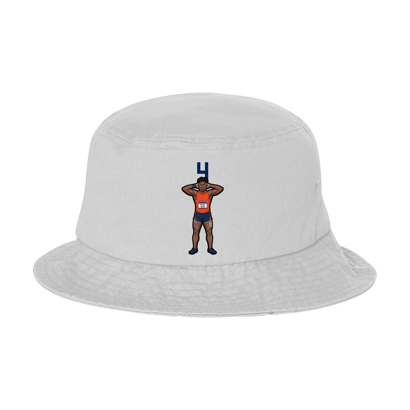 Bucket Cap — Number Top in White