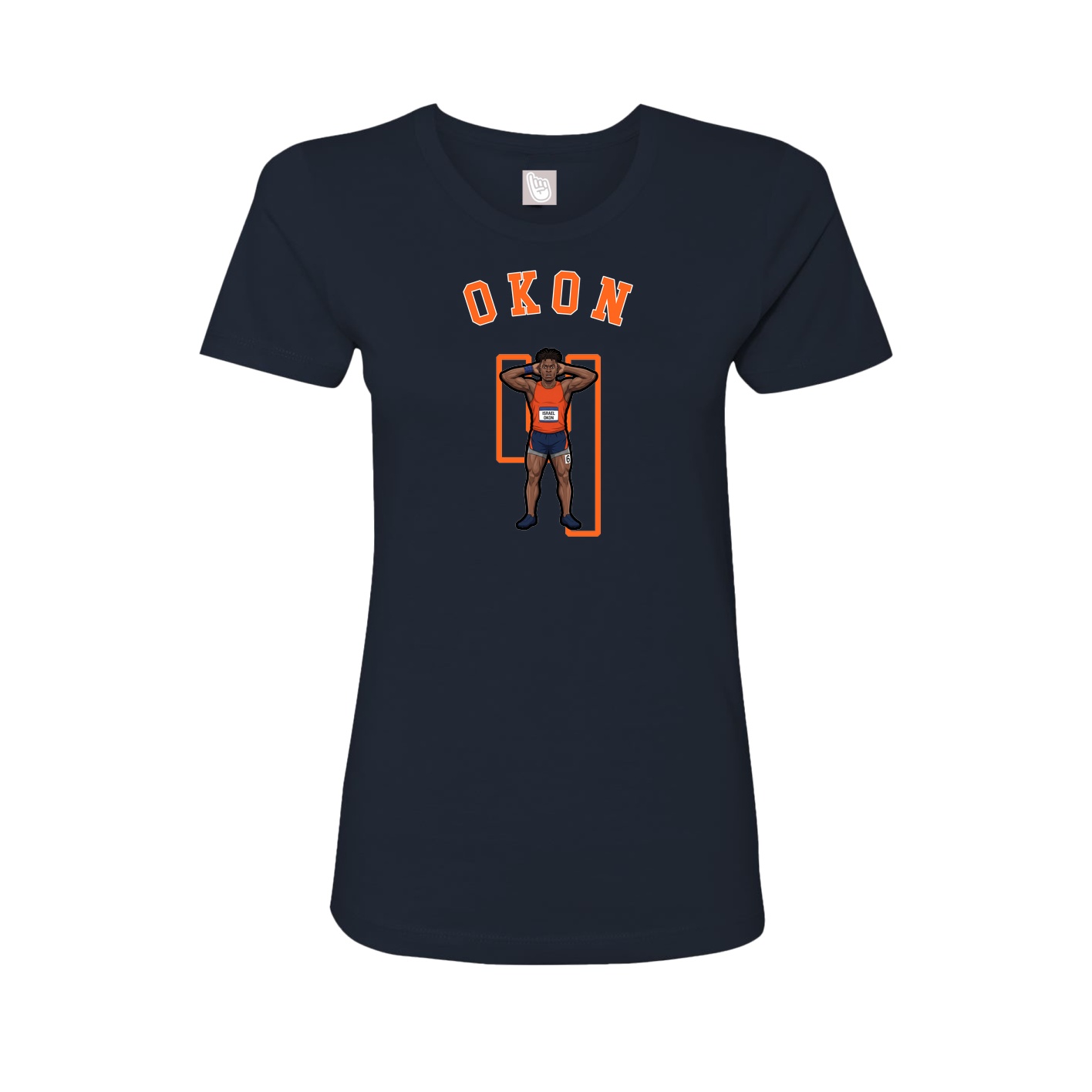 Fitted Women's Tee — Shirsey Arch in Navy