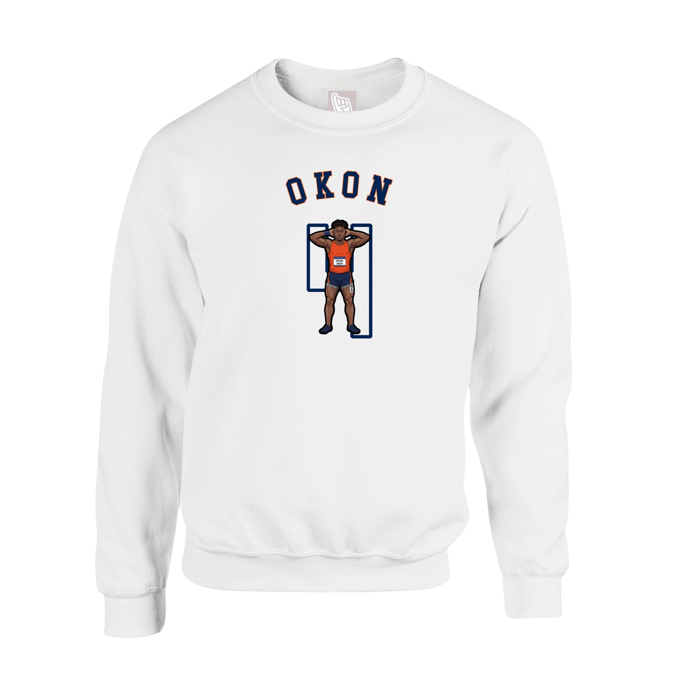 Fleece Crew — Shirsey Arch in White