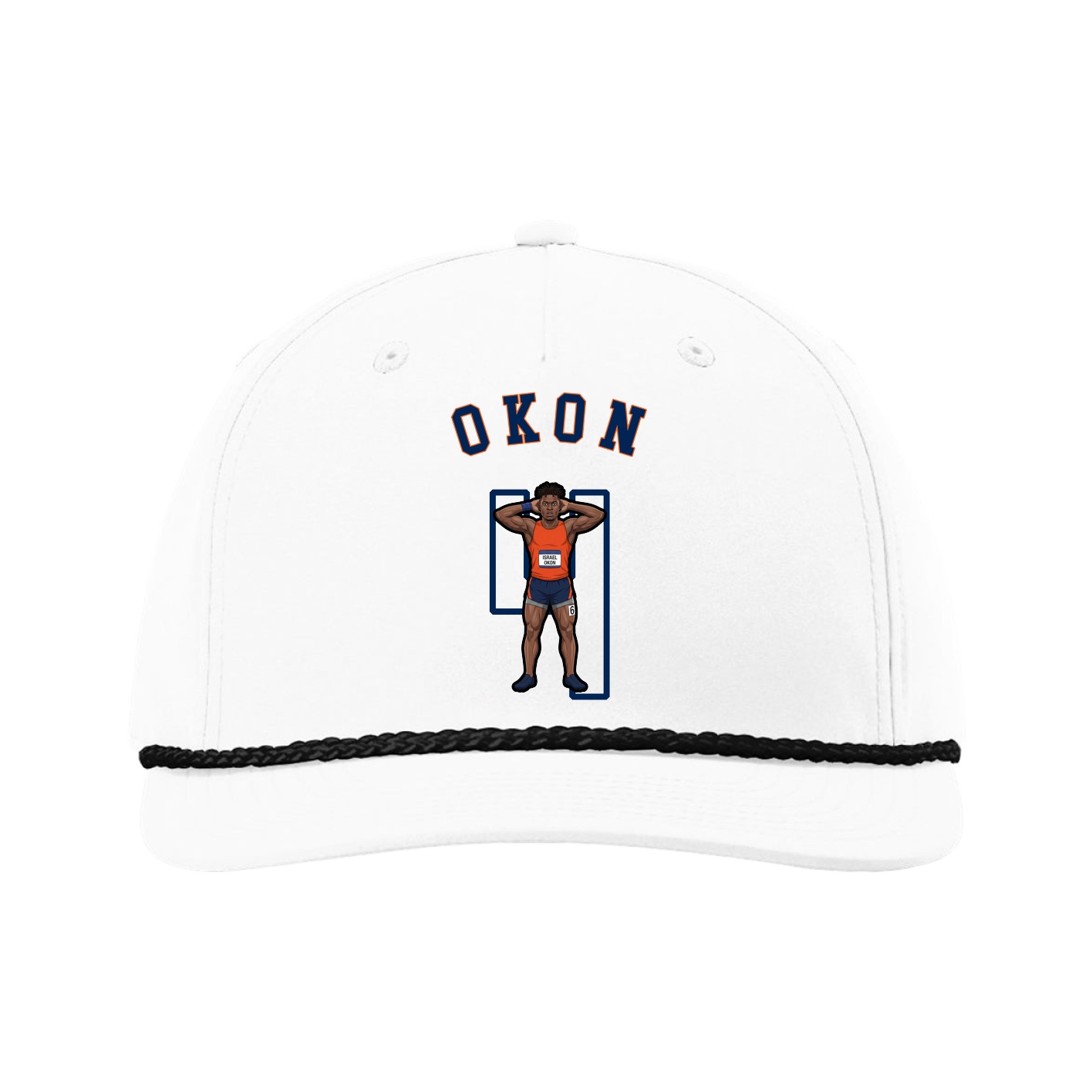 Five-Panel Classic Rope Cap — Shirsey Arch in White
