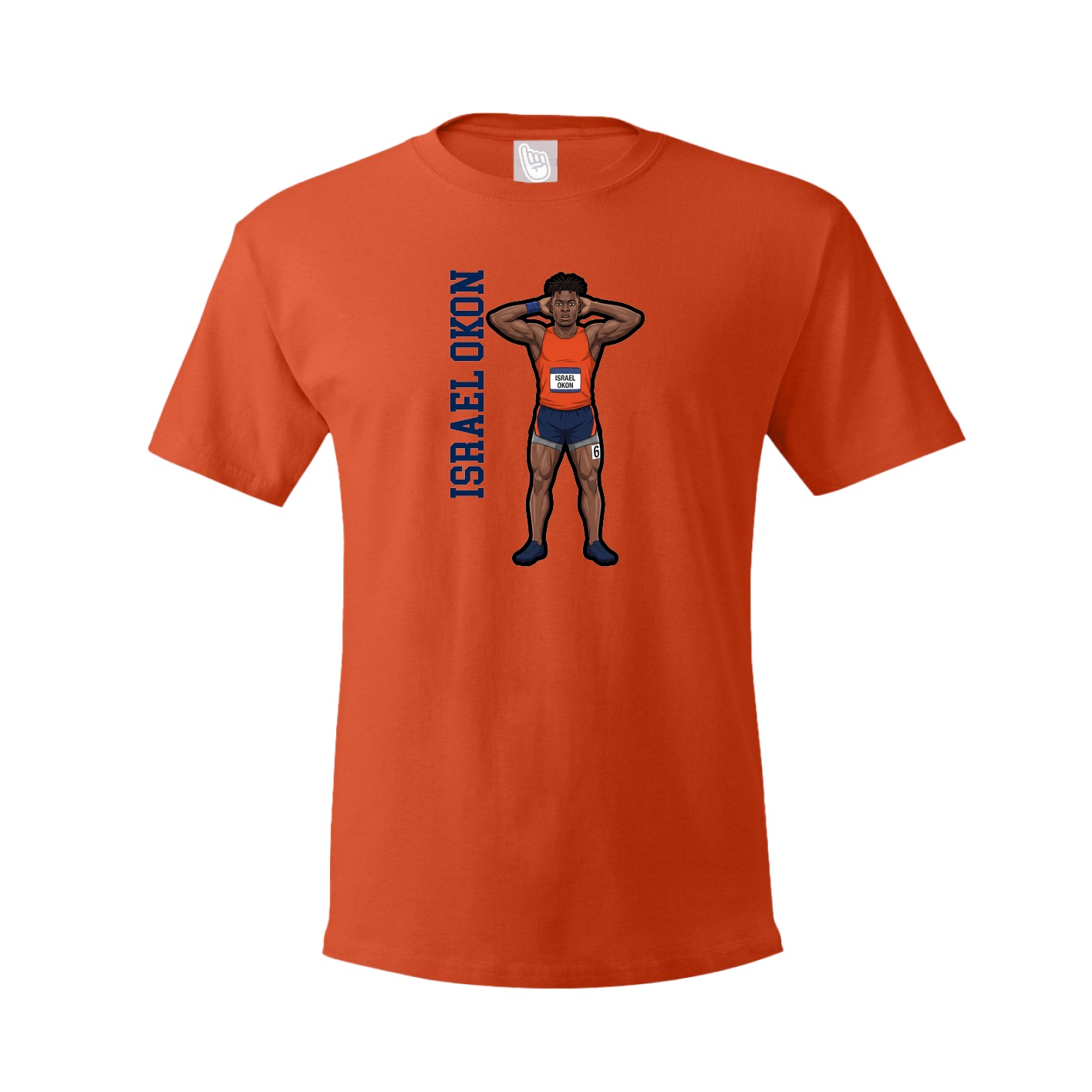 Youth Tee — Name Vertical in Orange