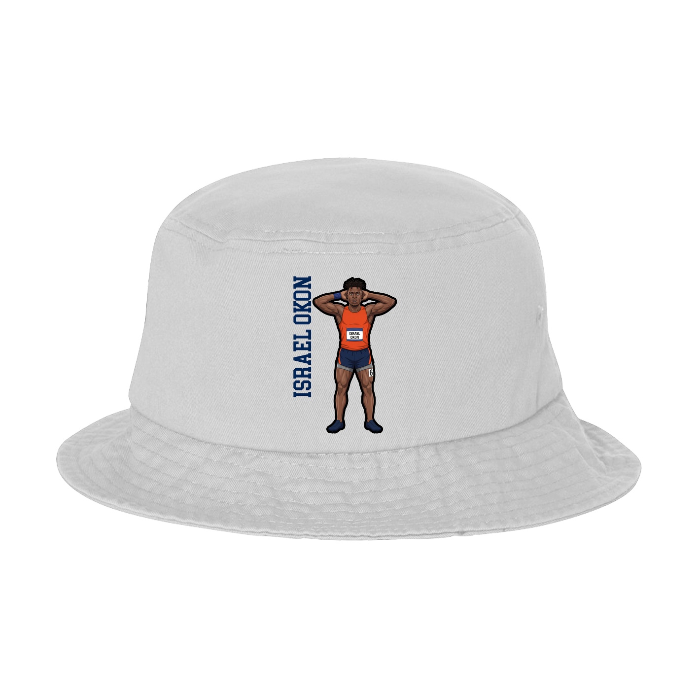 Bucket Cap — Name Vertical in White