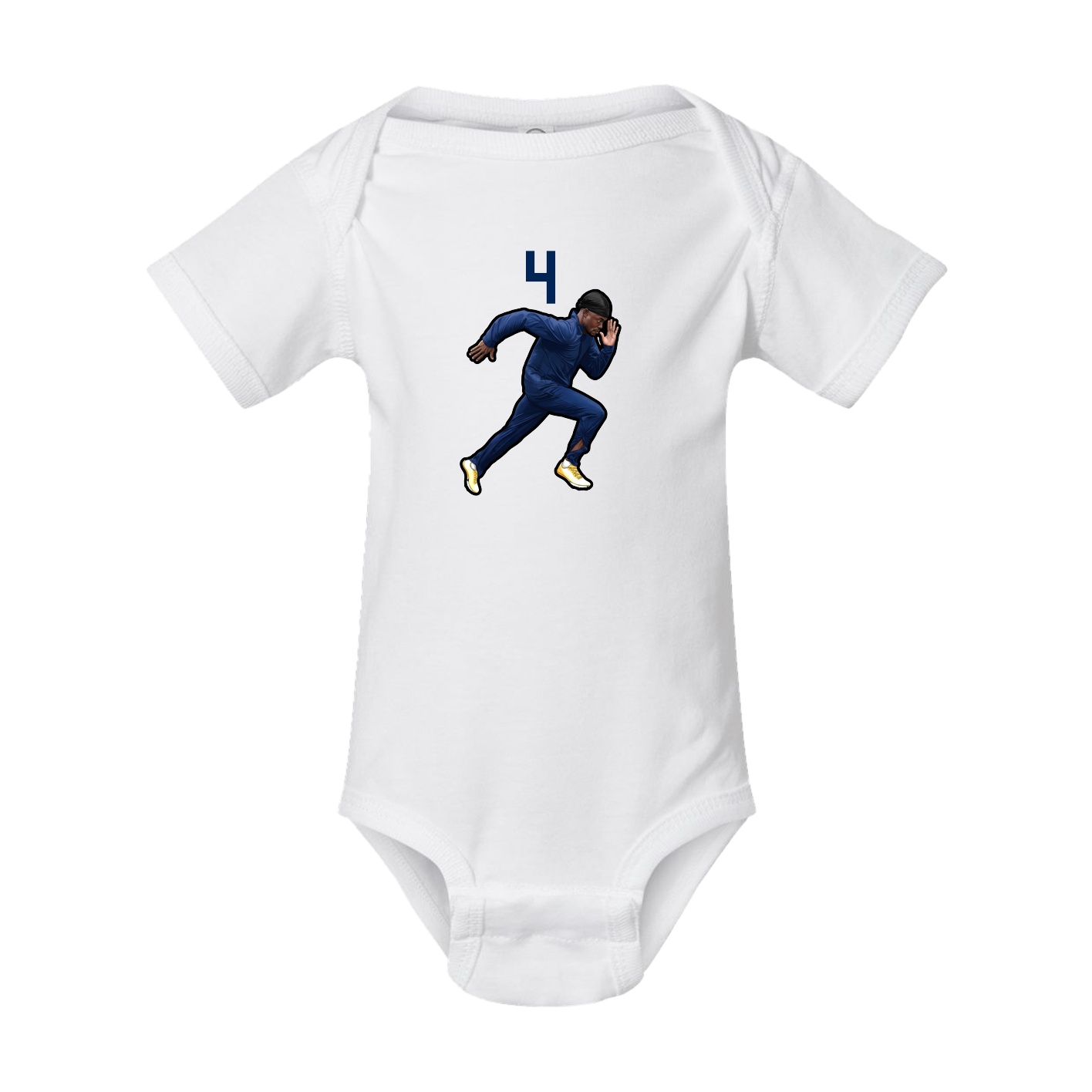 Baby Onesie — Number Top in White
