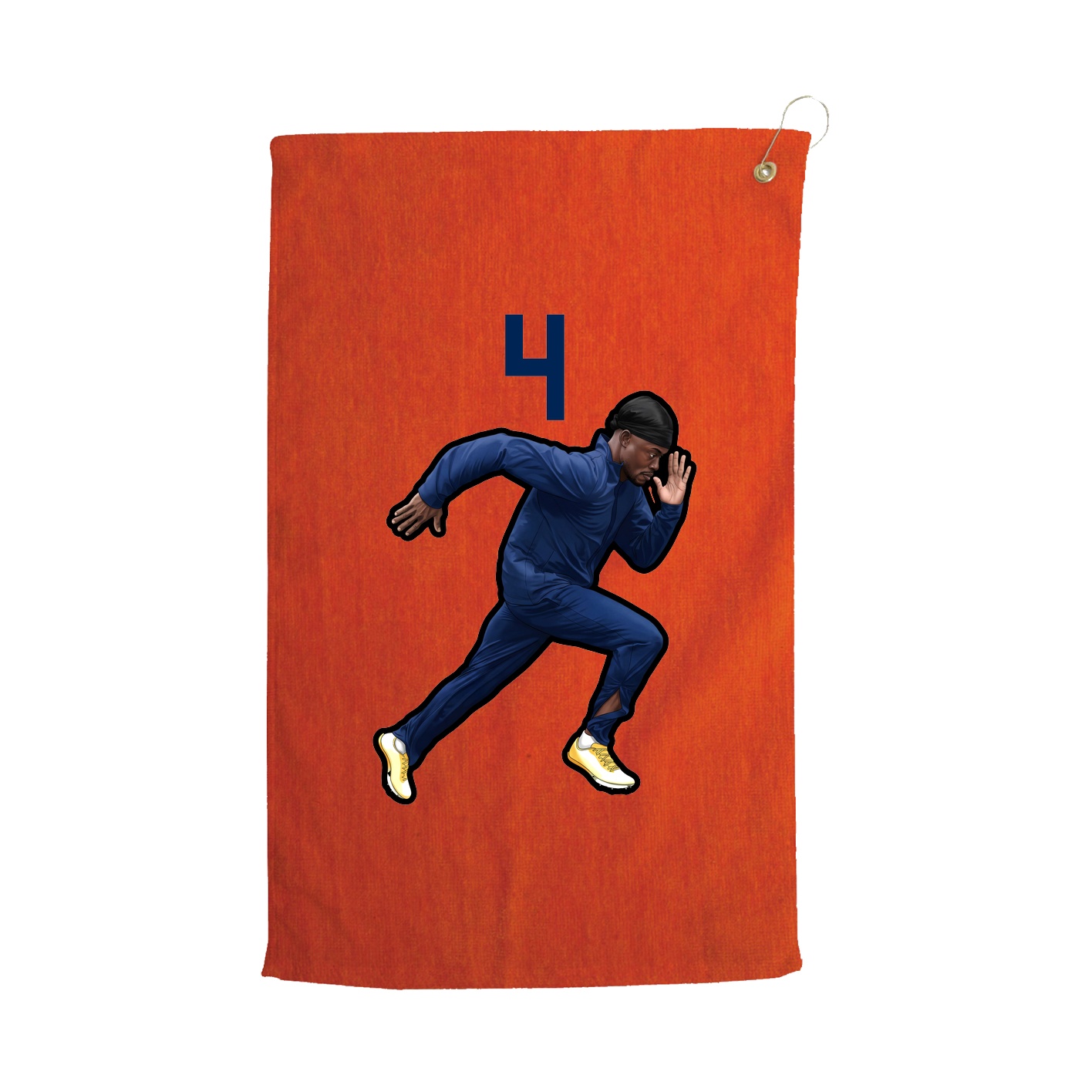 Golf Towel — Number Top in Orange