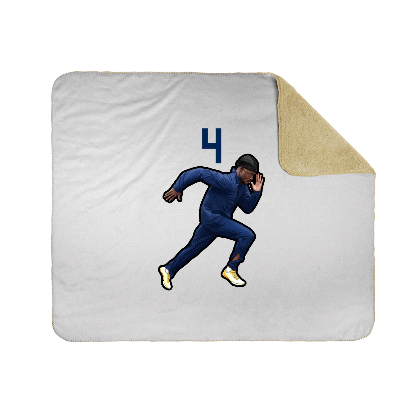 Throw Blanket — Number Top in White