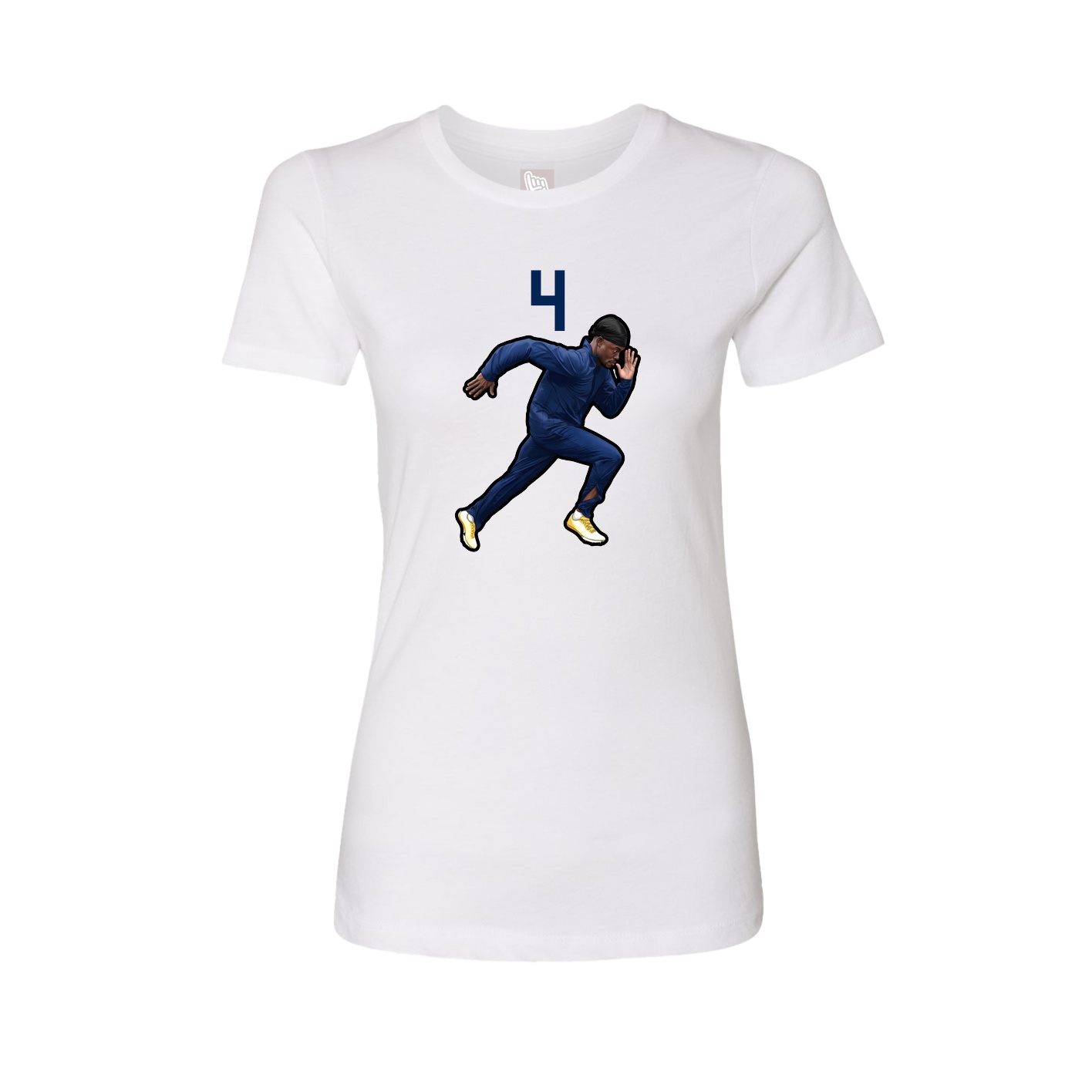 Fitted Women's Tee — Number Top in White