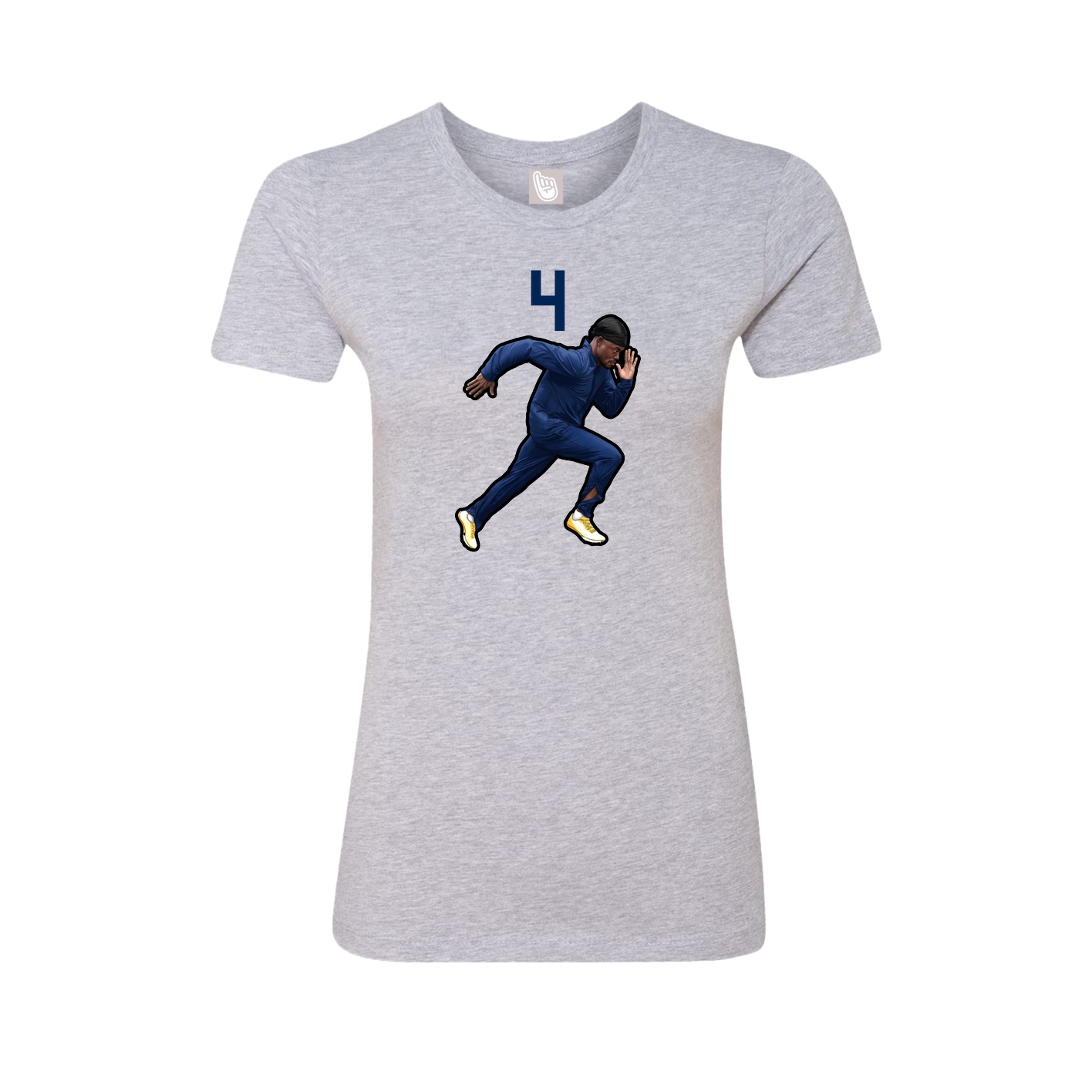 Womens Tee — Number Top in Grey